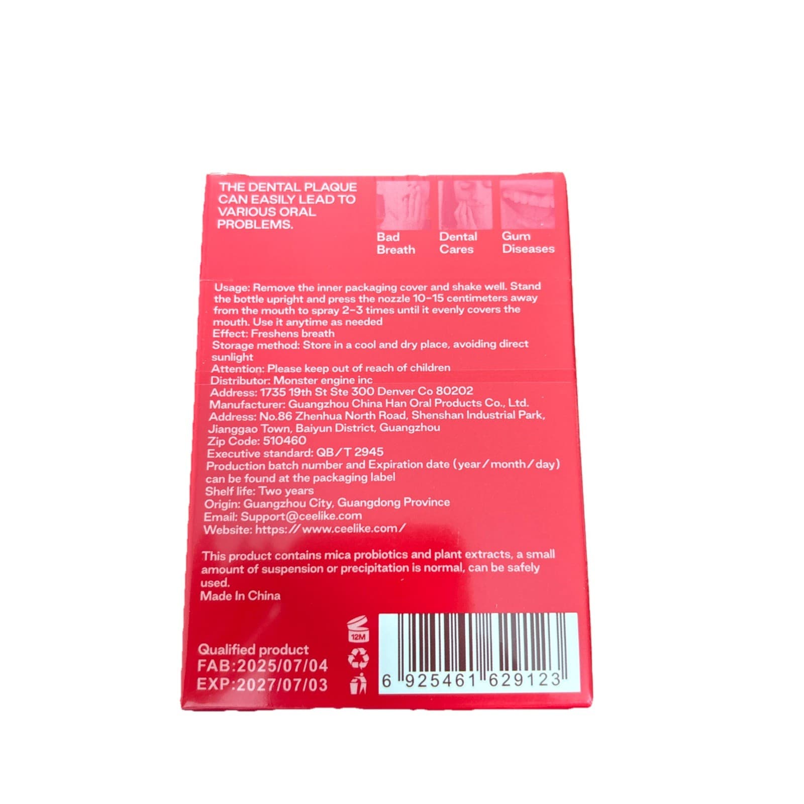 Ceelike Kiss Artifact Breath Freshener Spray Probiotics Apple Cider 20ml - Thumbnail 3