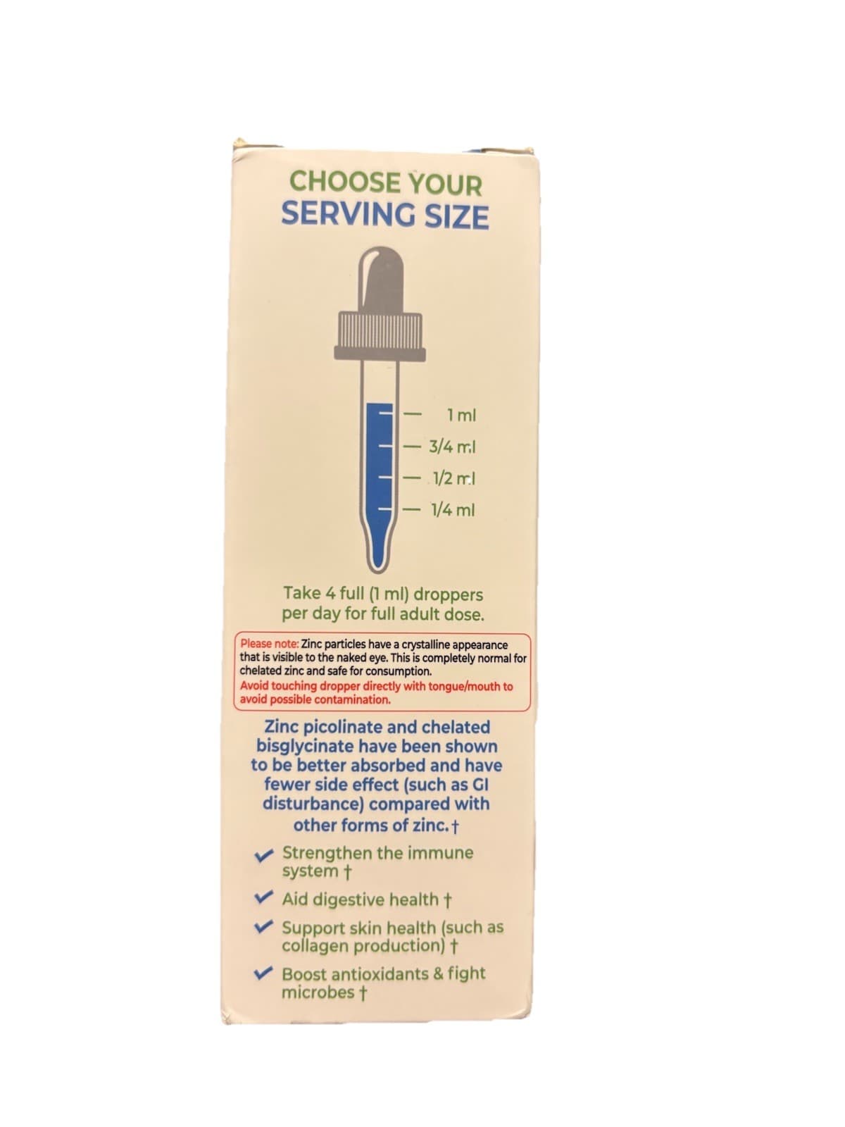 Why Not Natural Zinc Picolinate Bisglycinate Liquid Unflavored Vegan 4 fl oz - Thumbnail 3