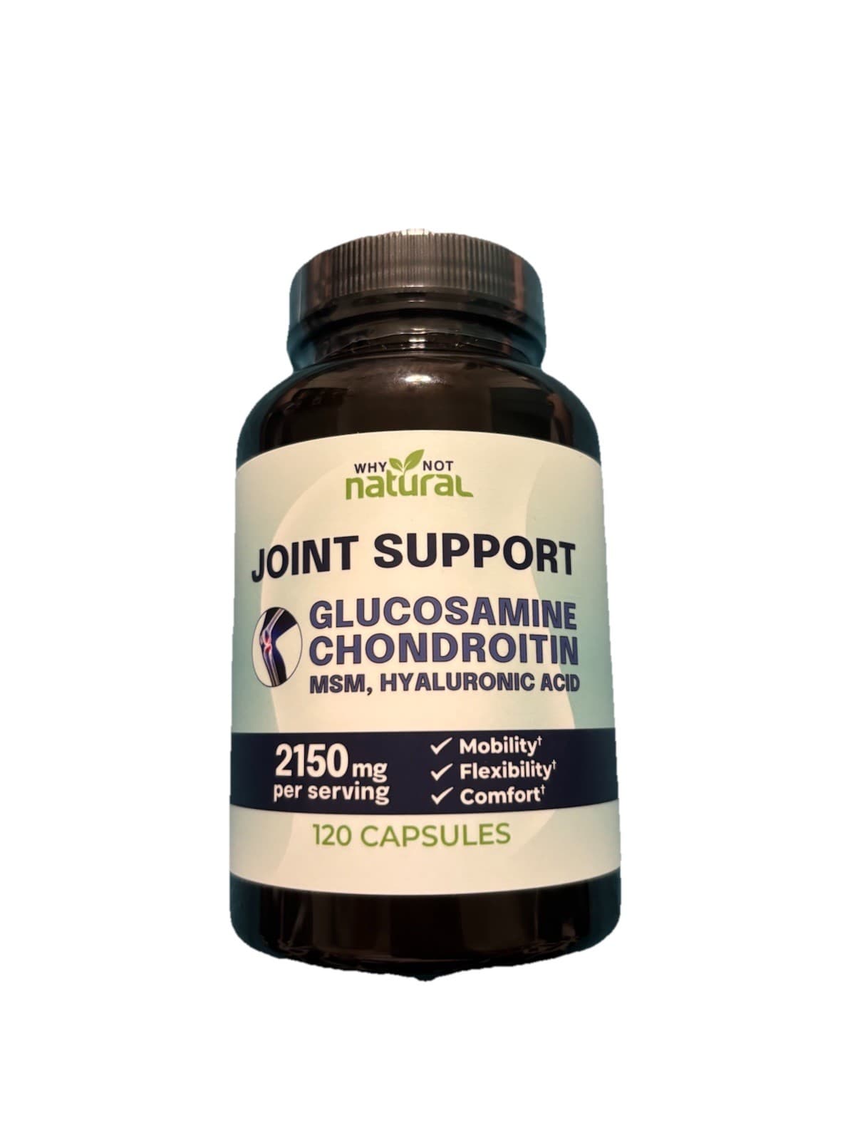 Why Not Natural Glucosamine Chondroitin MSM Hyaluronic Acid 2150mg 120 Capsules