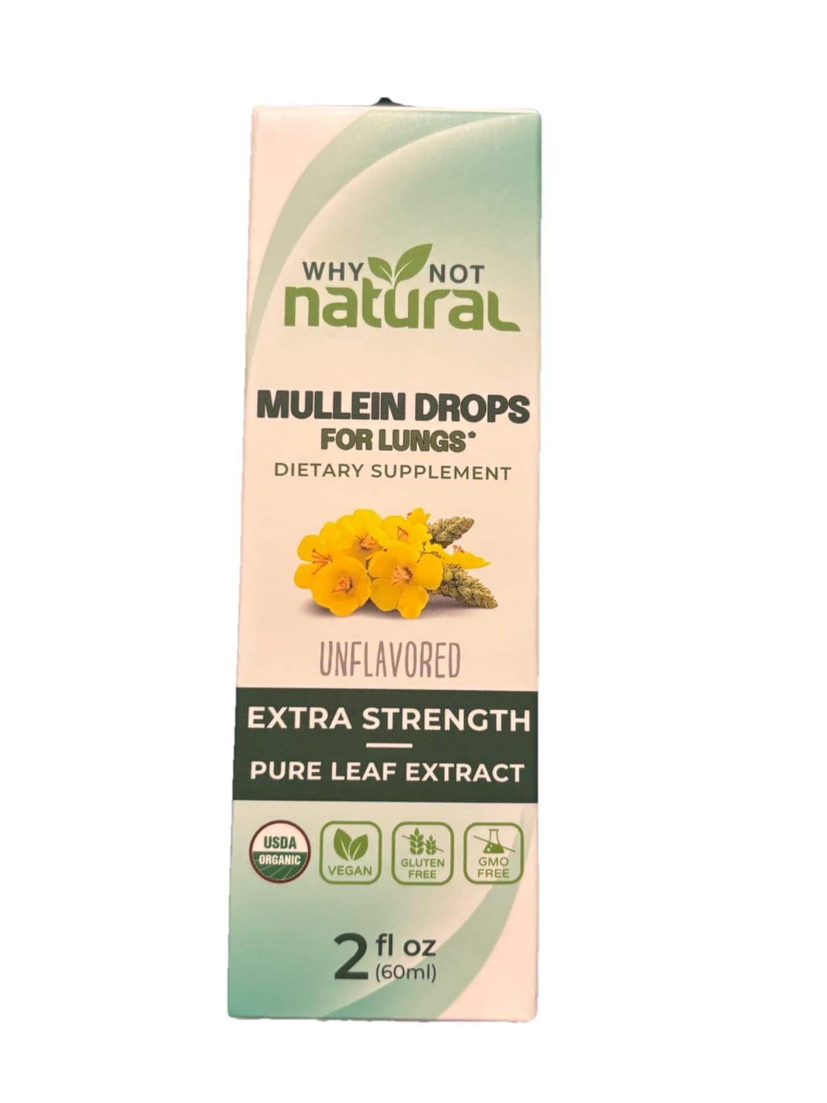 Why Not Natural Mullein Leaf Extract Drops Extra Strength Respiratory 2 fl oz