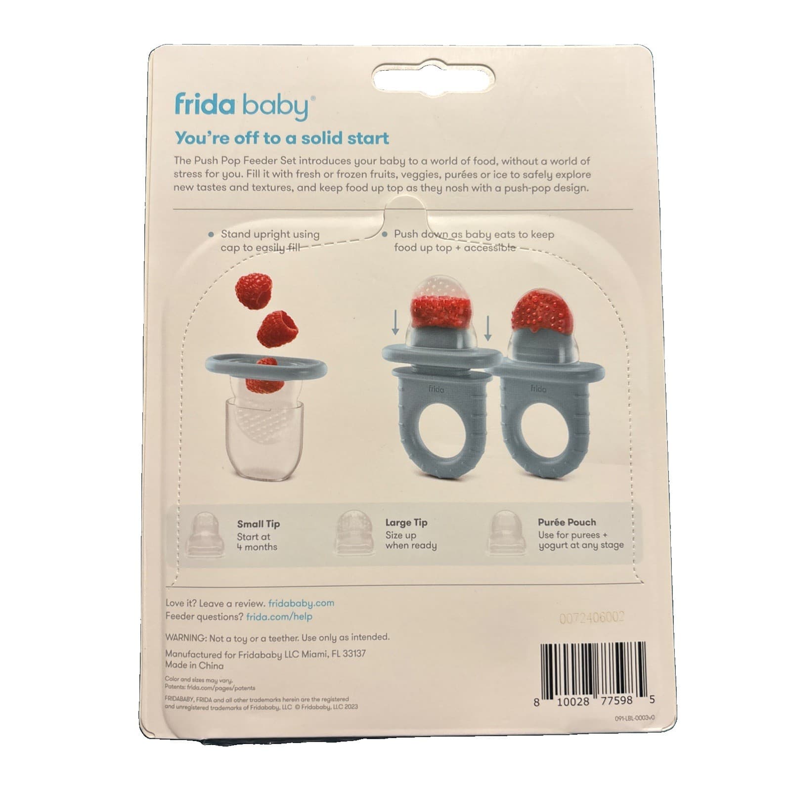 New Frida Baby Push Pop Feeder Set 4+ Months - Thumbnail 2