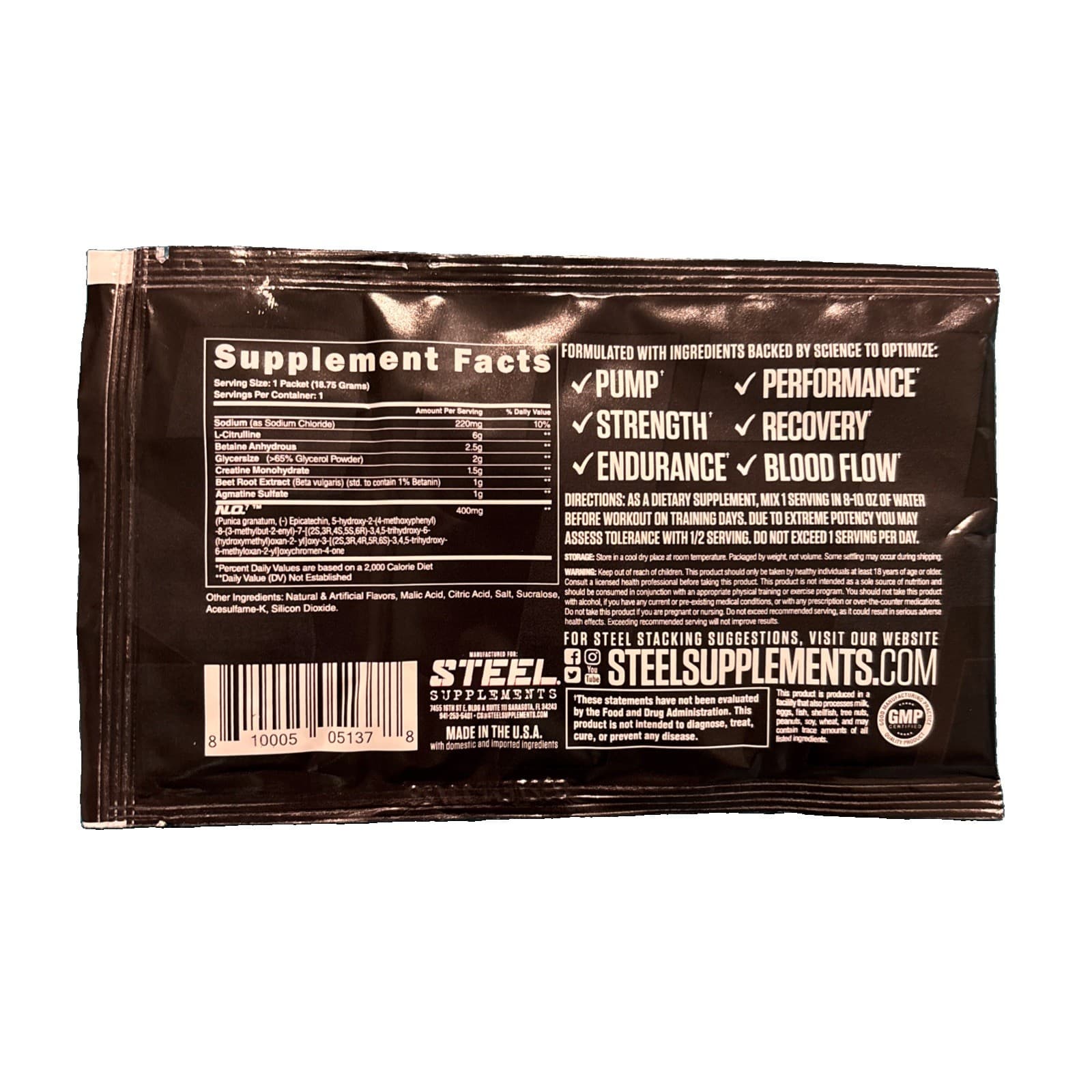Supplements PUMPED Blue Raspberry Pump Pre Workout Sample Packet New - Thumbnail 2