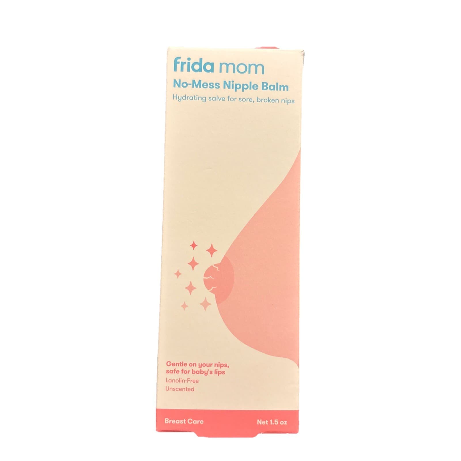 Frida Mom Nipple Cream, No-Mess Balm Moisturizer for 1.5 Ounce, White