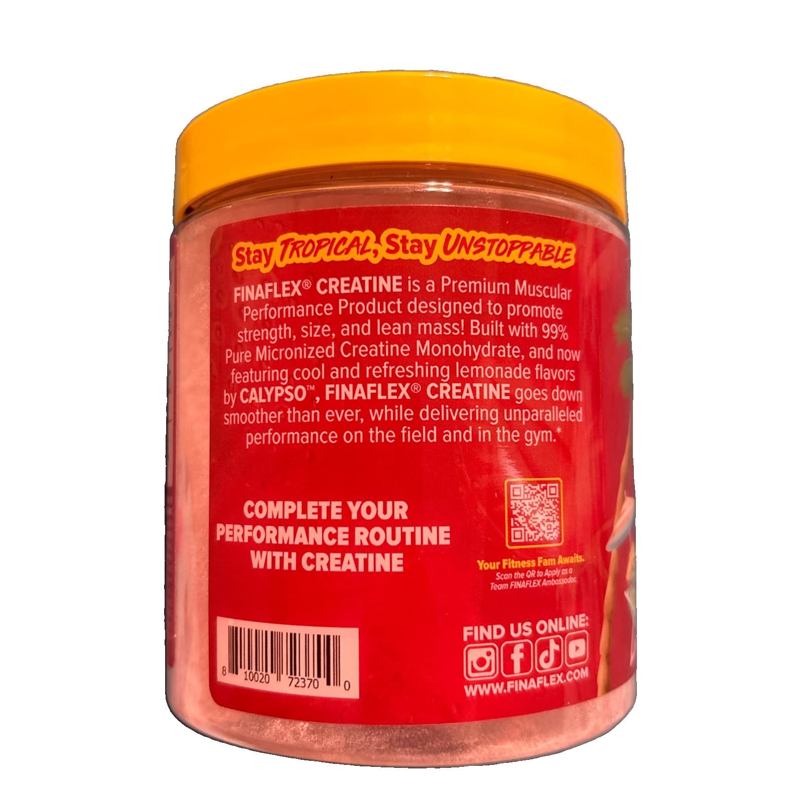 FINAFLEX Micronized Creatine Monohydrate CALYPSO COLLAB, Choose Flavor 5 Serving - Thumbnail 2