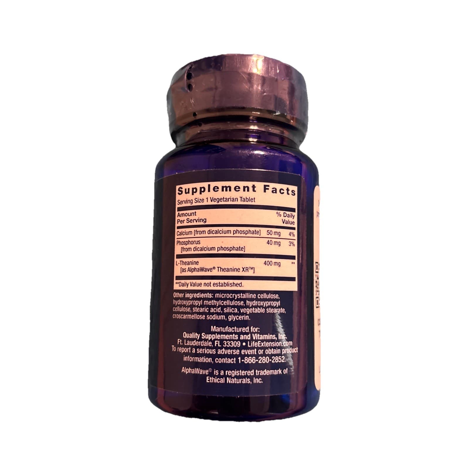 Life Extension Theanine XR Stress Relief, 30 Vegetarian Tablets - Thumbnail 2