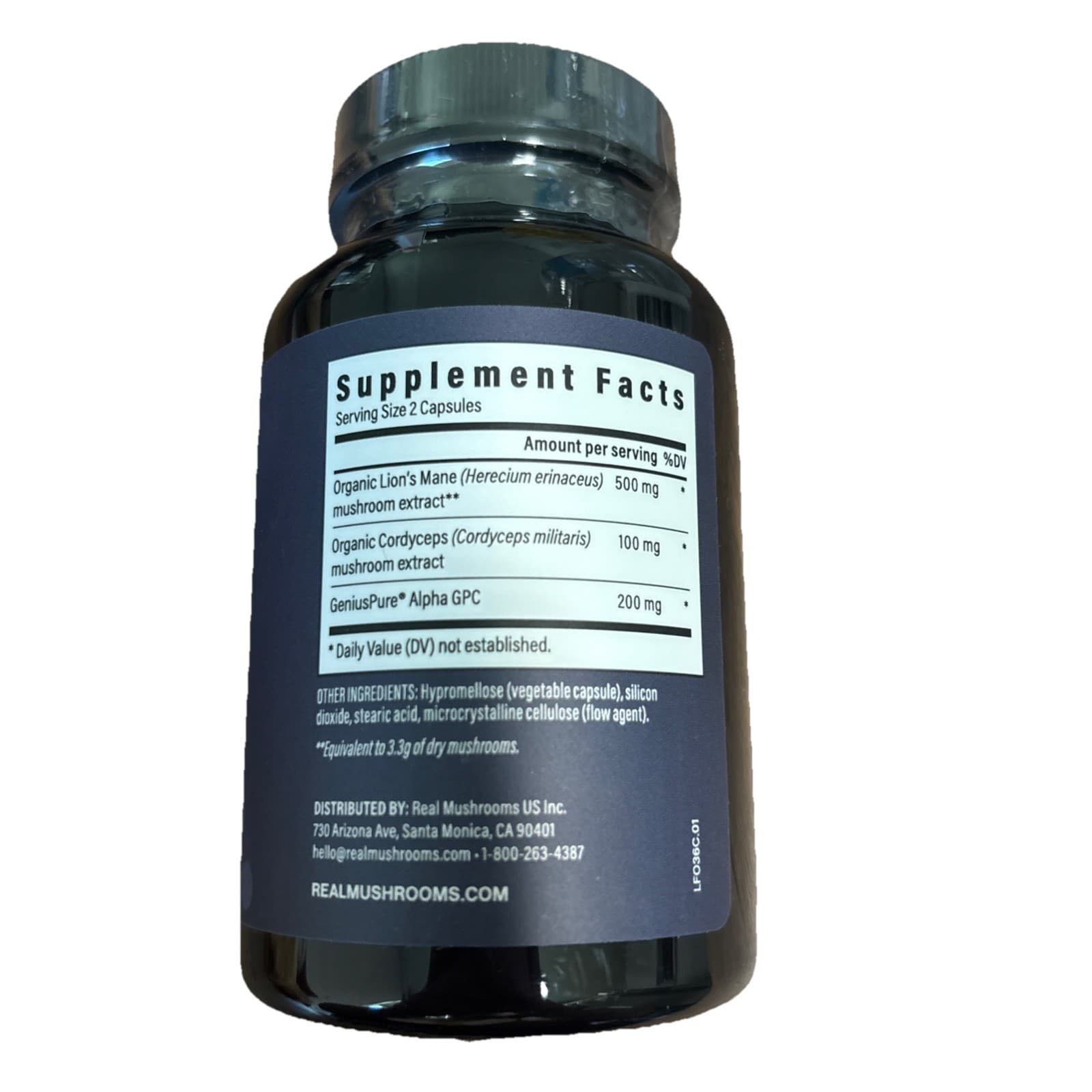 Real Mushrooms Lion’s Mane Focus Capsules (90 Count) – 90 Count (Pack of 1) - Thumbnail 3