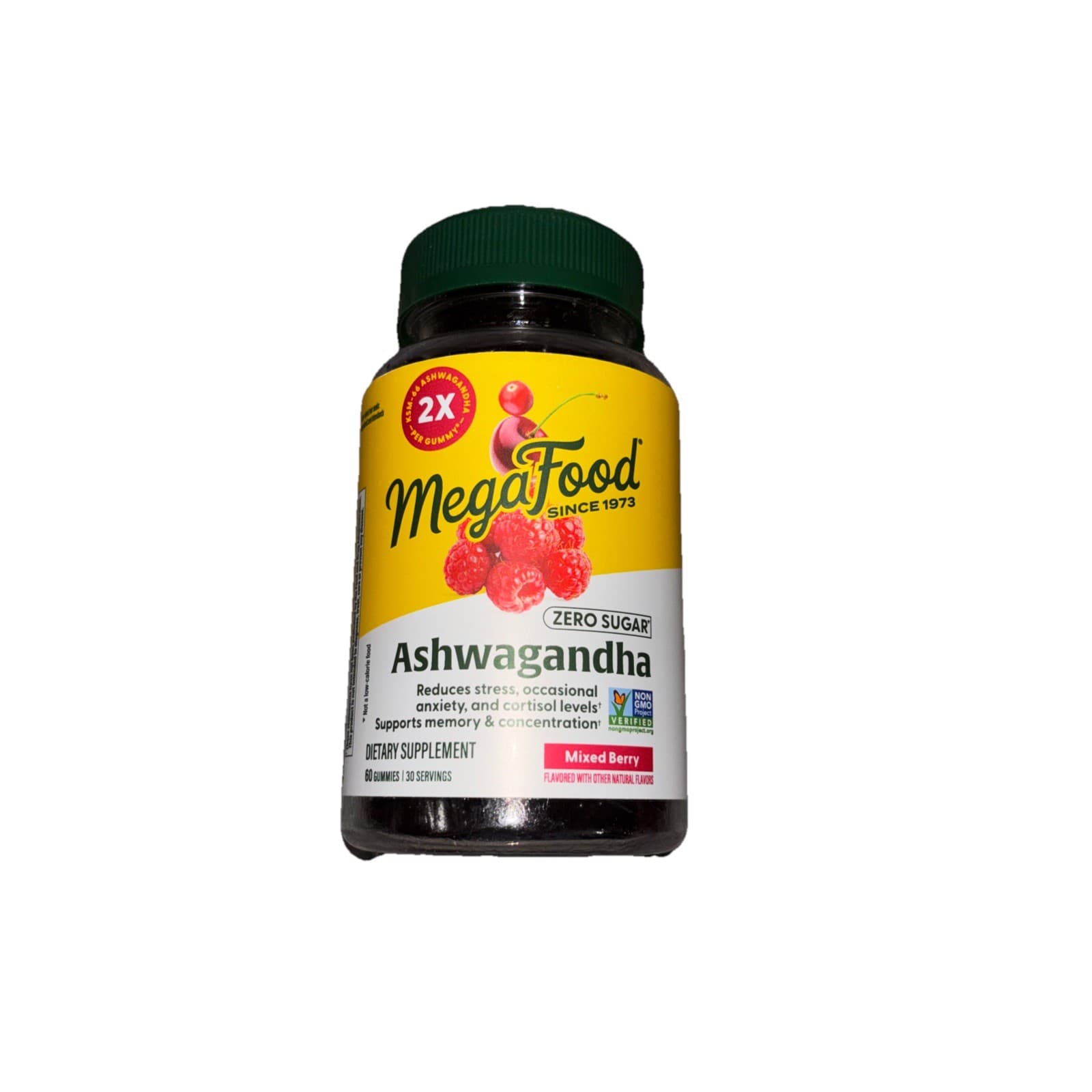 MegaFood Zero Sugar Ashwagandha Gummies Cortisol Sleep Mood Stress EXP 10/27