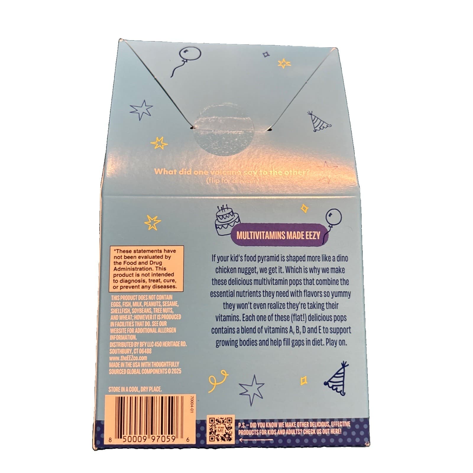 Lot 3 Multeez Multivitamin Lollipops Kids Birthday Cake For Ages 4+ NIB Exp 2027 - Thumbnail 3