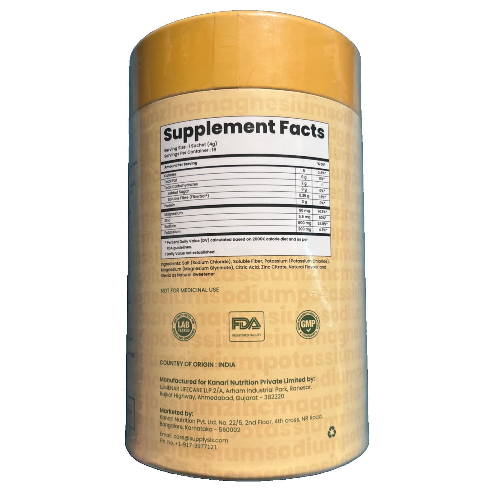 Supply6 Salts | Electrolyte Mix | Zero Added Sugar, (18 Servings, Lime) - Thumbnail 3