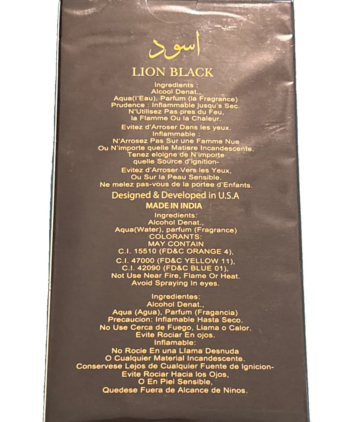 Lion Black Fragrance for Men Eau de Toilette Scent Spray, Lion Black Perfume - Thumbnail 2