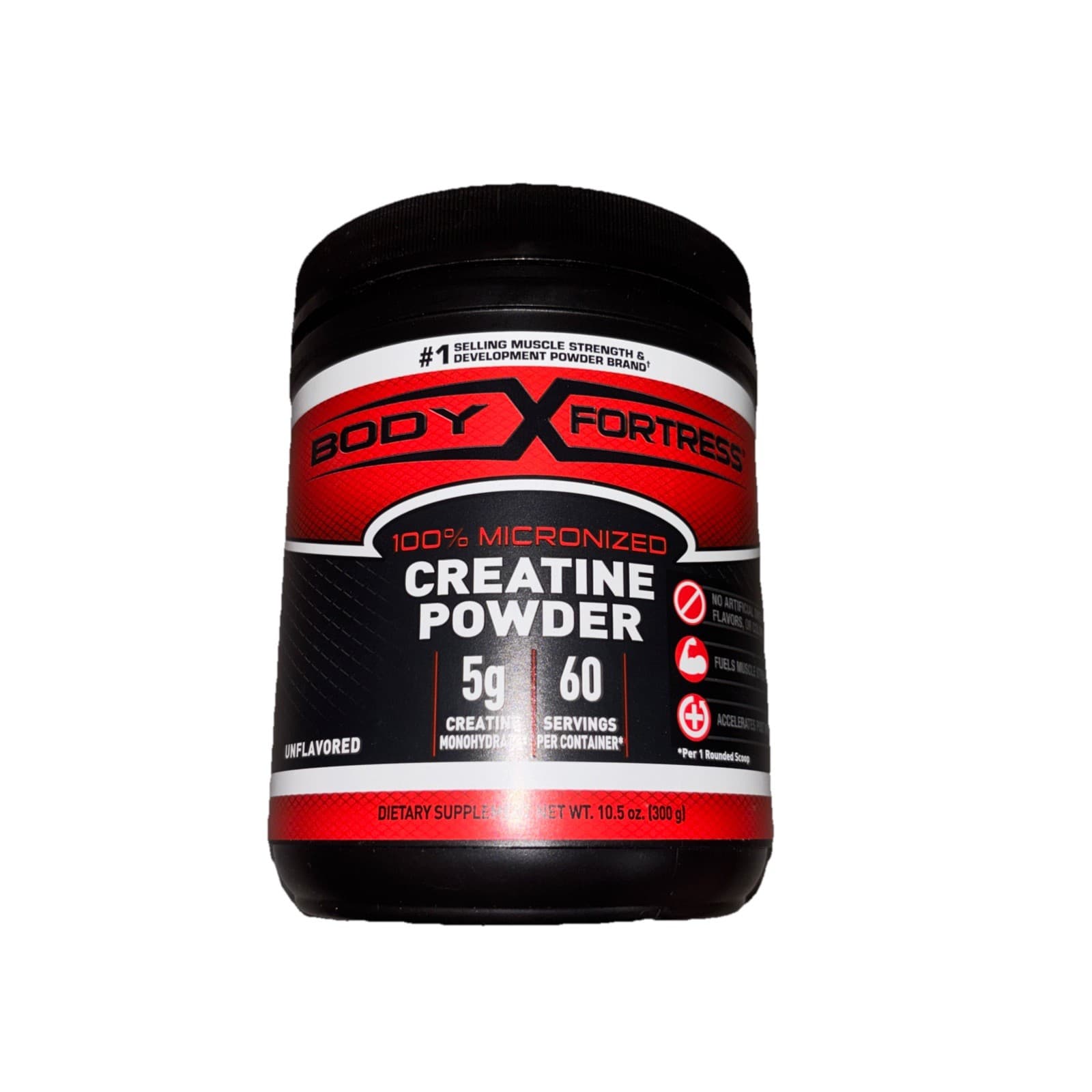 Body Fortress 100% Creatine Monohydrate Powder 10.5 Ounce (Pack of 1), Black