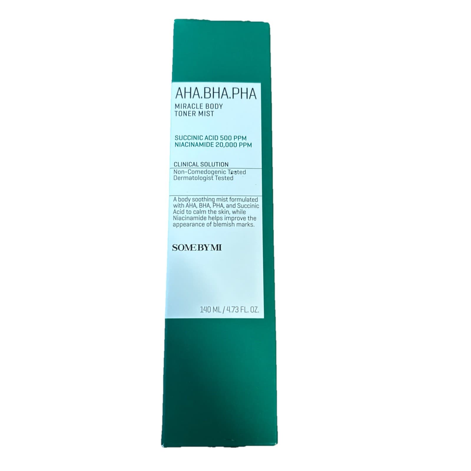Body Exfoliating Mist AHA BHA PHA Toner Spray Soothing Niacinamide Succinic Acid