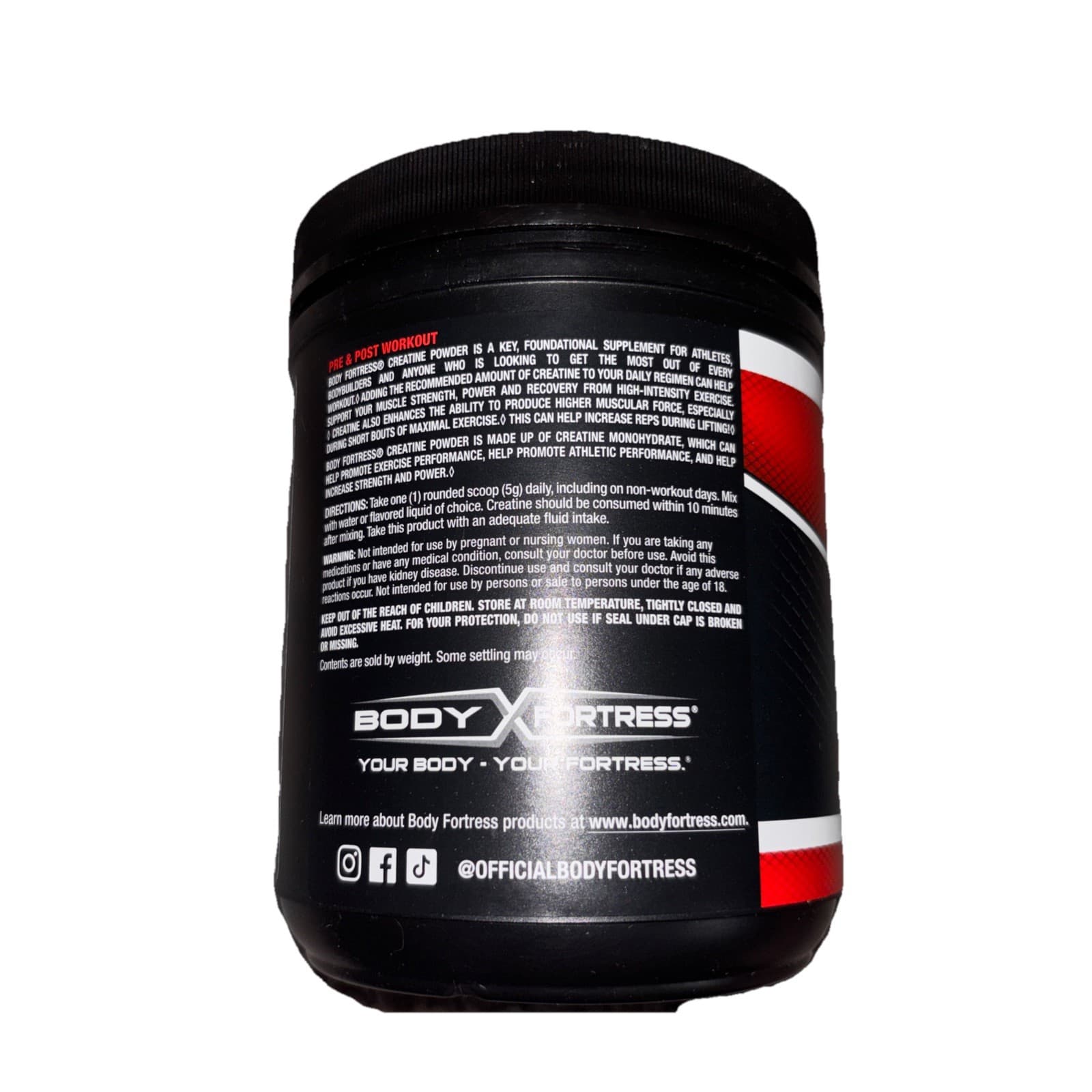 Body Fortress 100% Creatine Monohydrate Powder 10.5 Ounce (Pack of 1), Black - Thumbnail 2