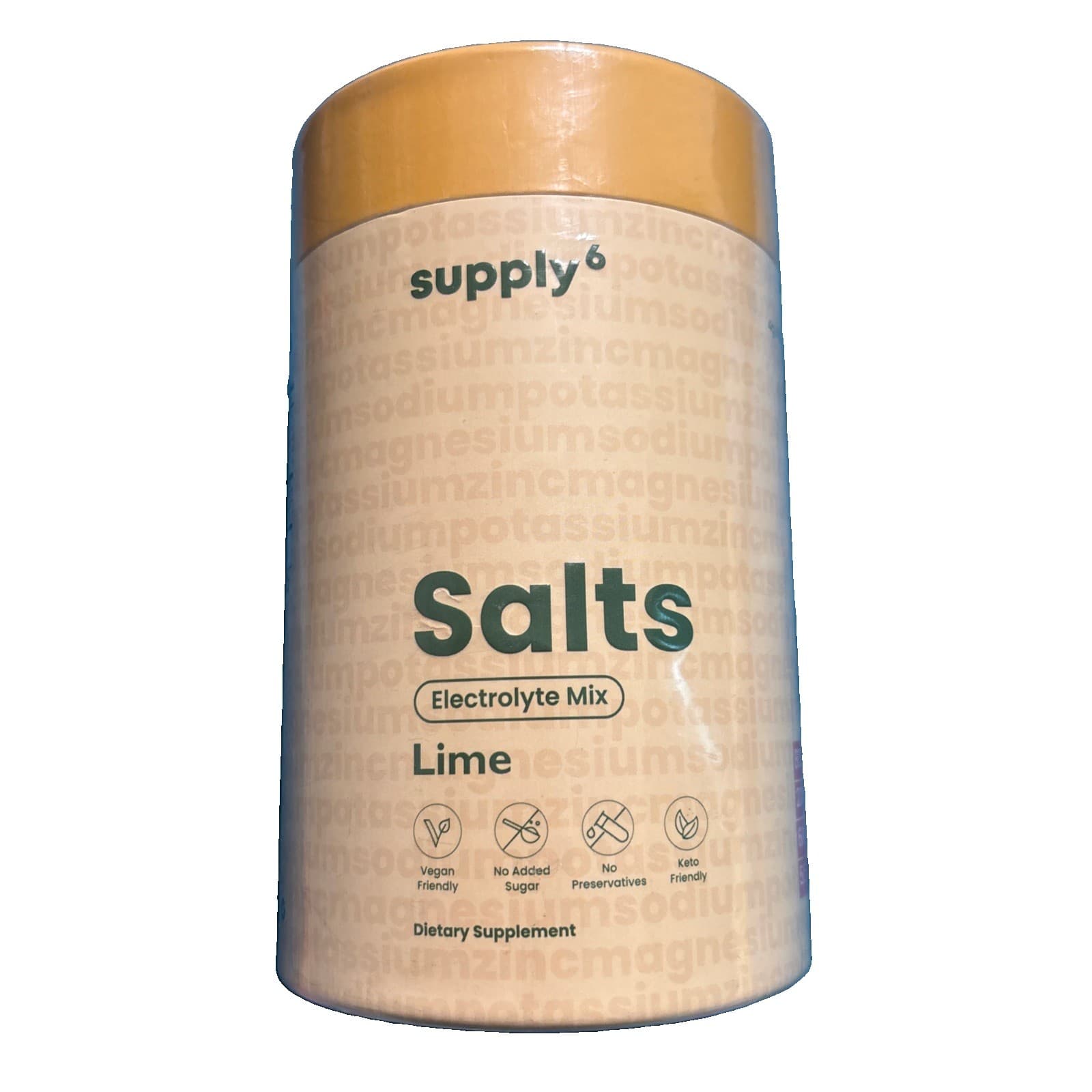 Supply6 Salts | Electrolyte Mix | Zero Added Sugar, (18 Servings, Lime)