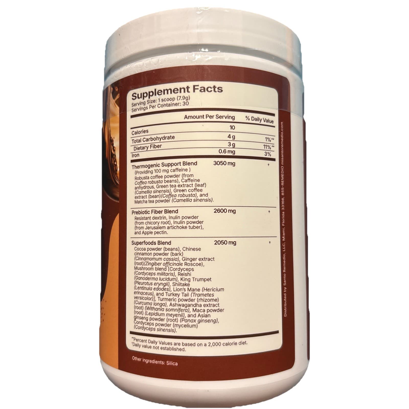 Santo Remedio Super Café - Coffee Powder w/ Prebiotic Fiber & Mushrooms - 8.4oz. - Thumbnail 2