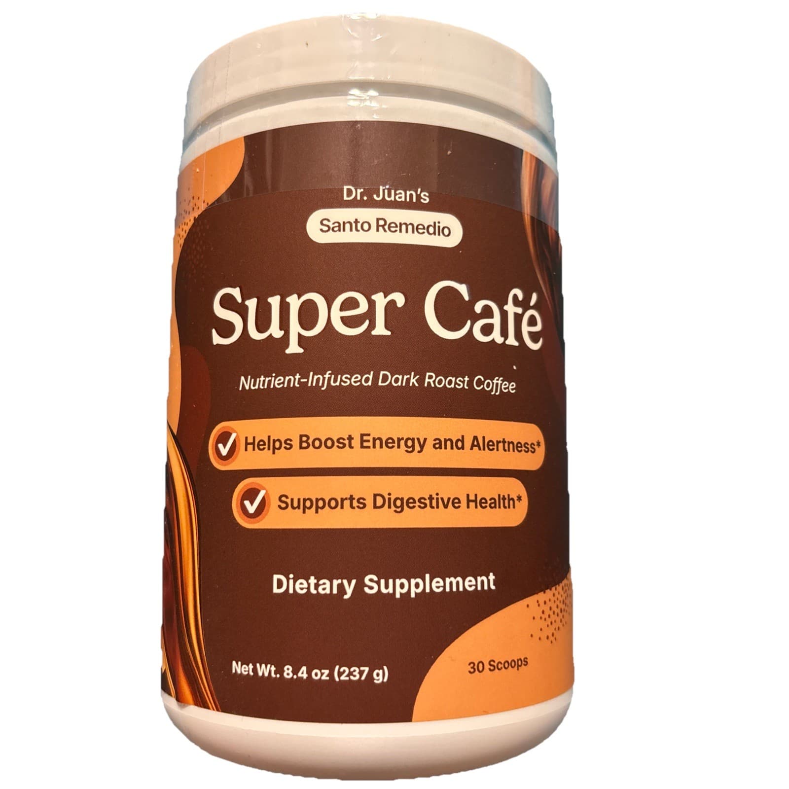 Santo Remedio Super Café - Coffee Powder w/ Prebiotic Fiber & Mushrooms - 8.4oz.