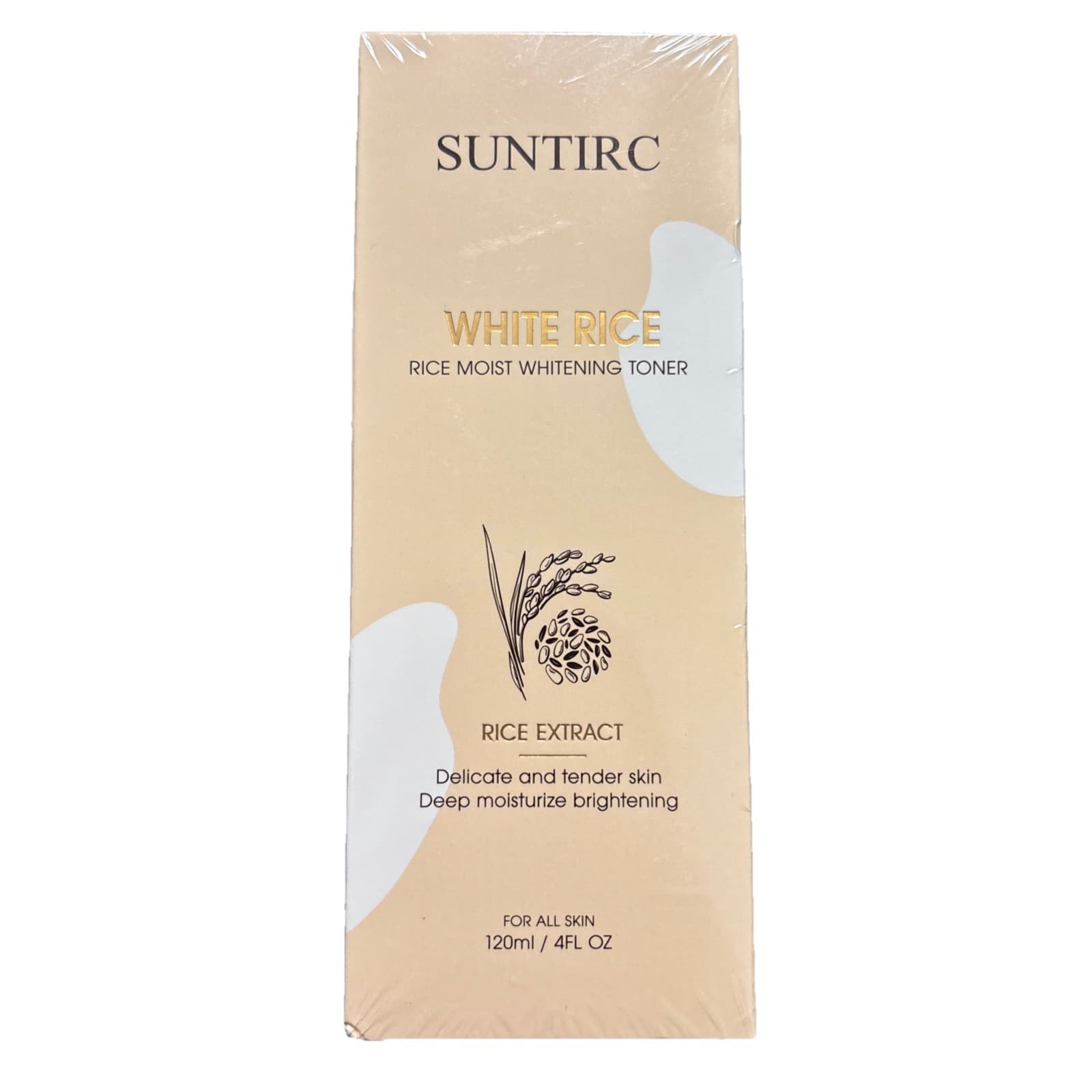 SUNTIRC White Rice Moist Whitening Toner Deep Moisturizer 4oz/120ml NEW IN BOX!