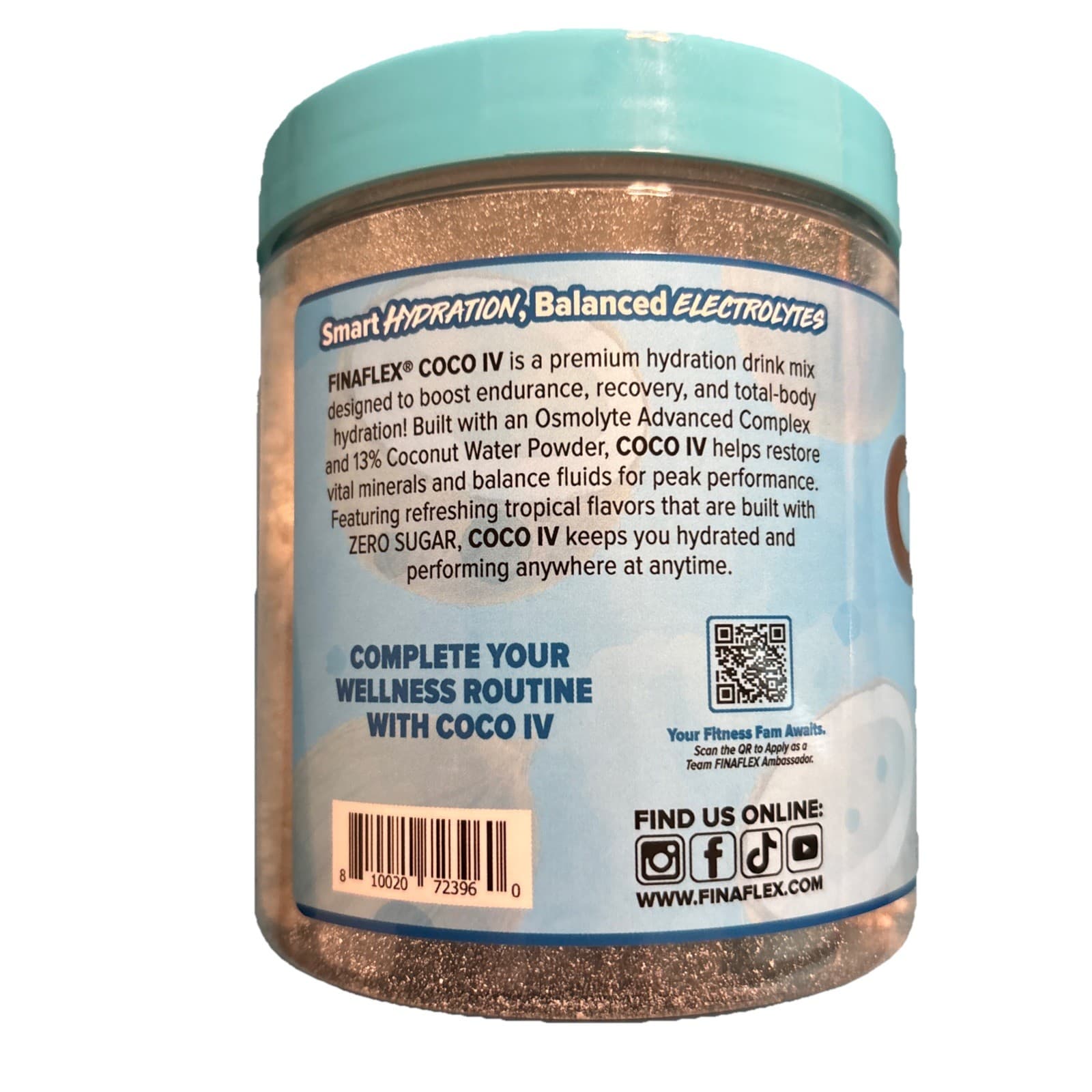 FinaFlex COCO IV Hydration Mix Zero Sugar Electrolytes Coconut Powder Refreshing - Thumbnail 3