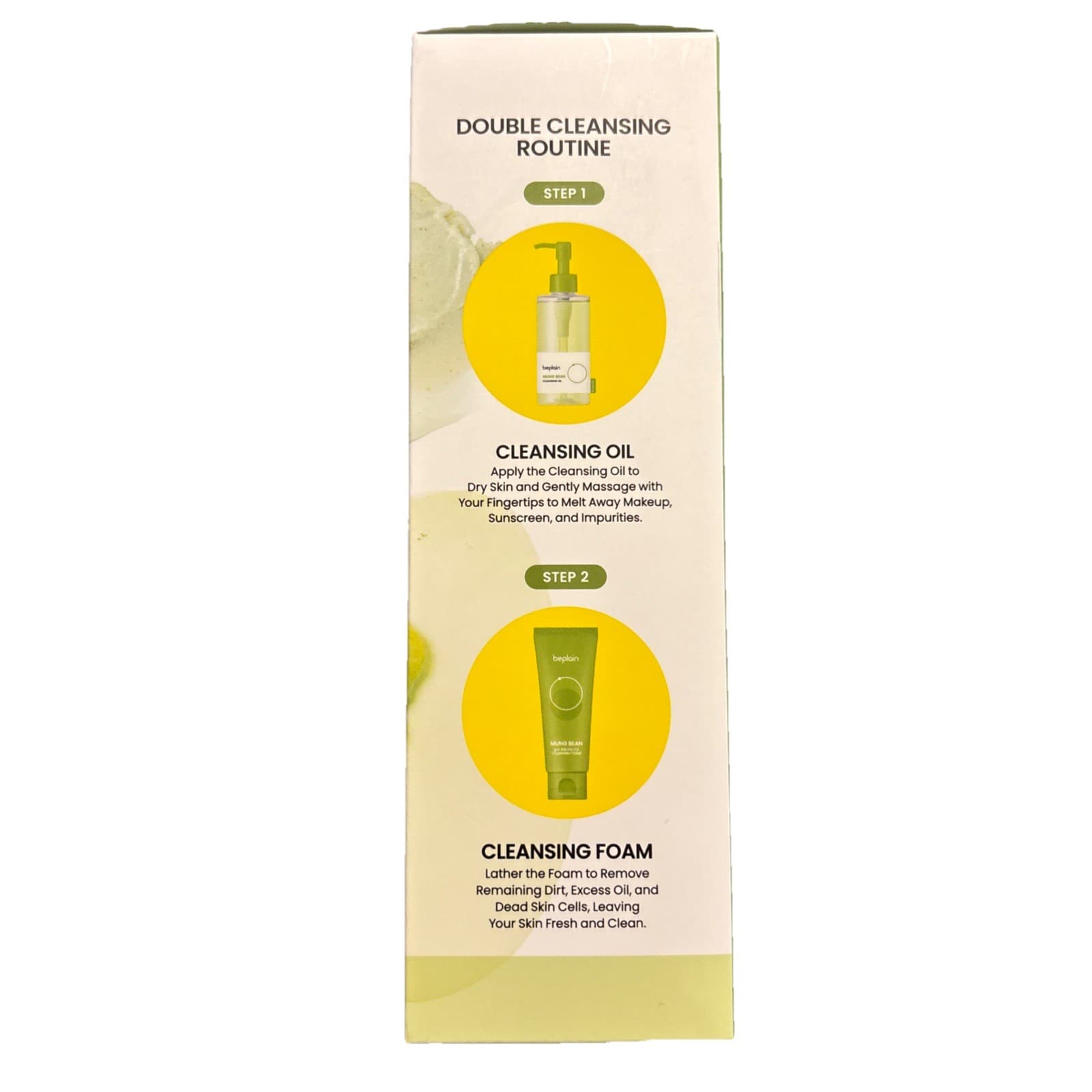 Beplain Mung Bean Pore Double Cleansing Duo, Cleansing Foam 6.76oz & Oil 5.41oz - Thumbnail 2