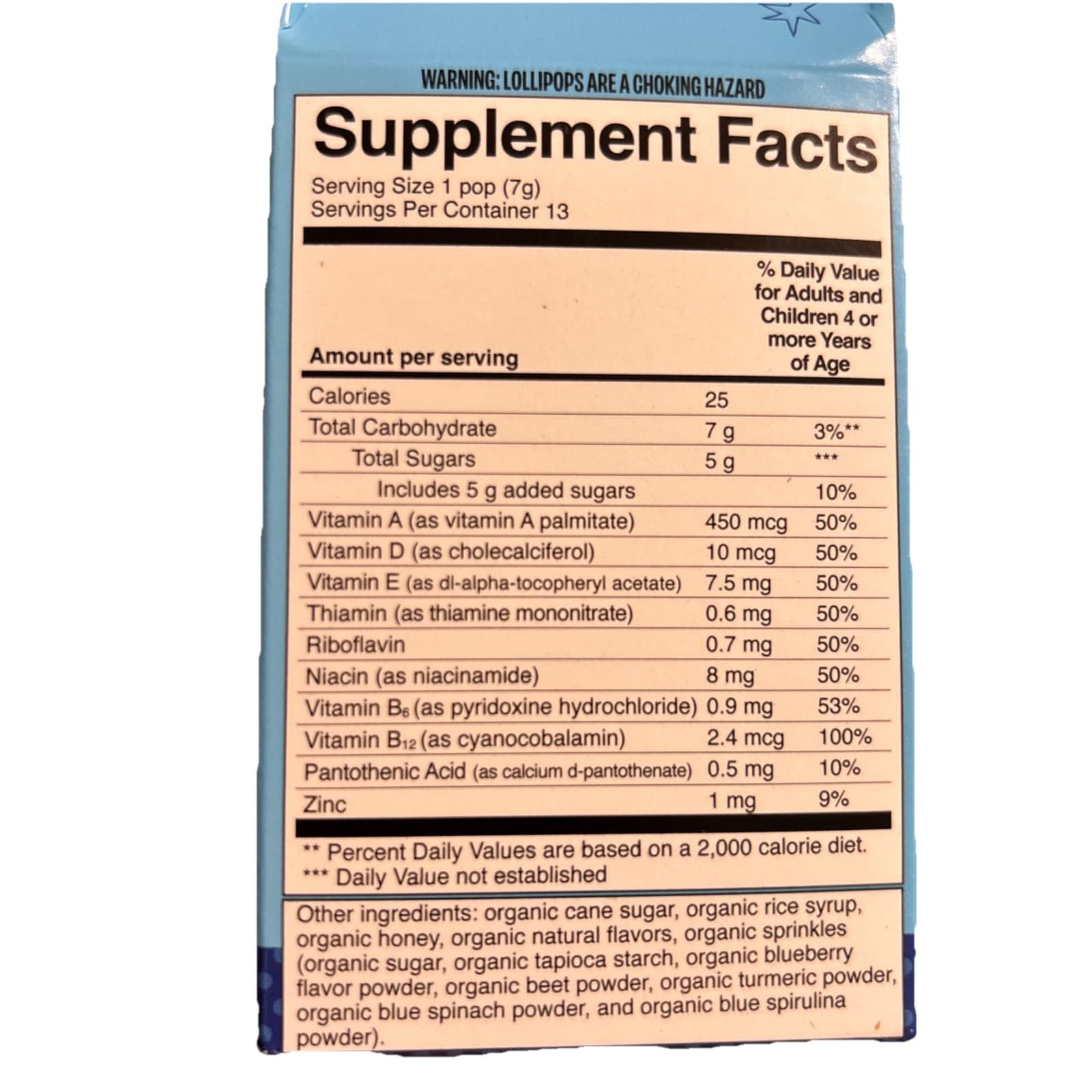 Lolleez Multeez by EEZ Co. Multivitamin Pops for Kids, Birthday Cake, 13ct - Thumbnail 2
