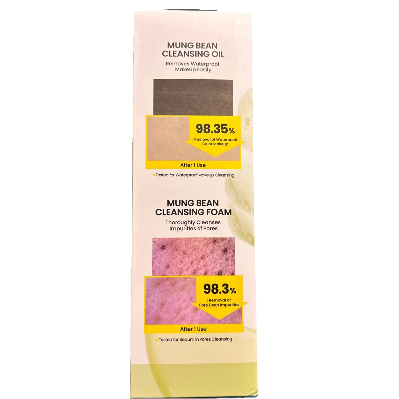 Beplain Mung Bean Pore Double Cleansing Duo, Cleansing Foam 6.76oz & Oil 5.41oz - Thumbnail 4