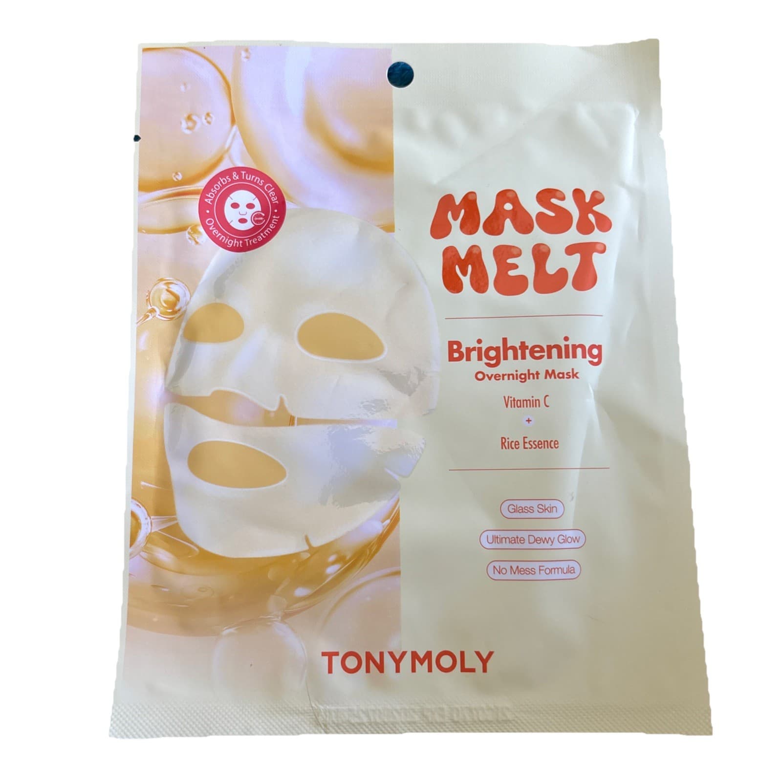 Tony Moly MASK MELT Brightening Overnight Mask Vitamin C + Rice Essence New