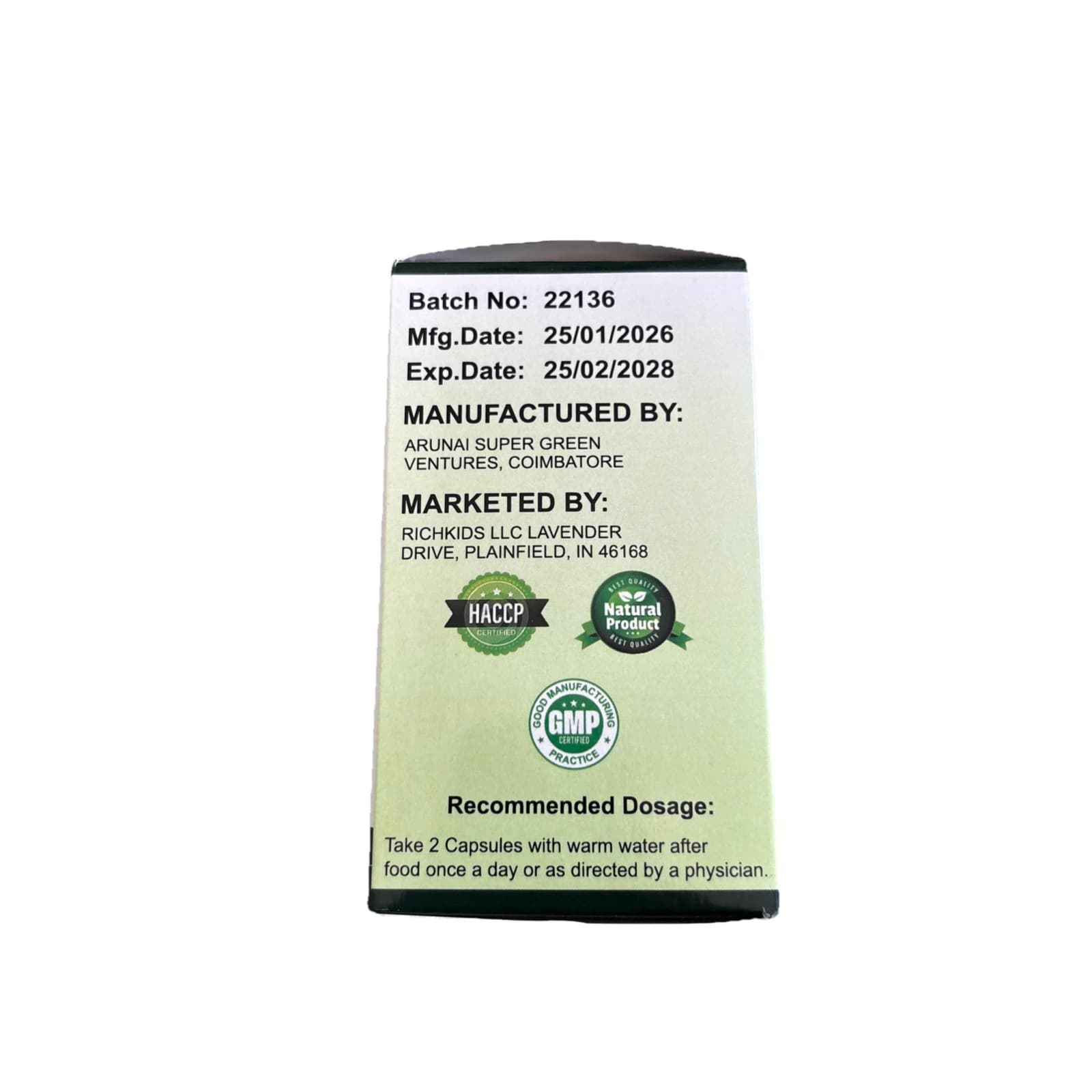 CoreTribe Organic Moringa Capsule Leaf Powder 100% Pure Energy Detox Immune 60ct - Thumbnail 2
