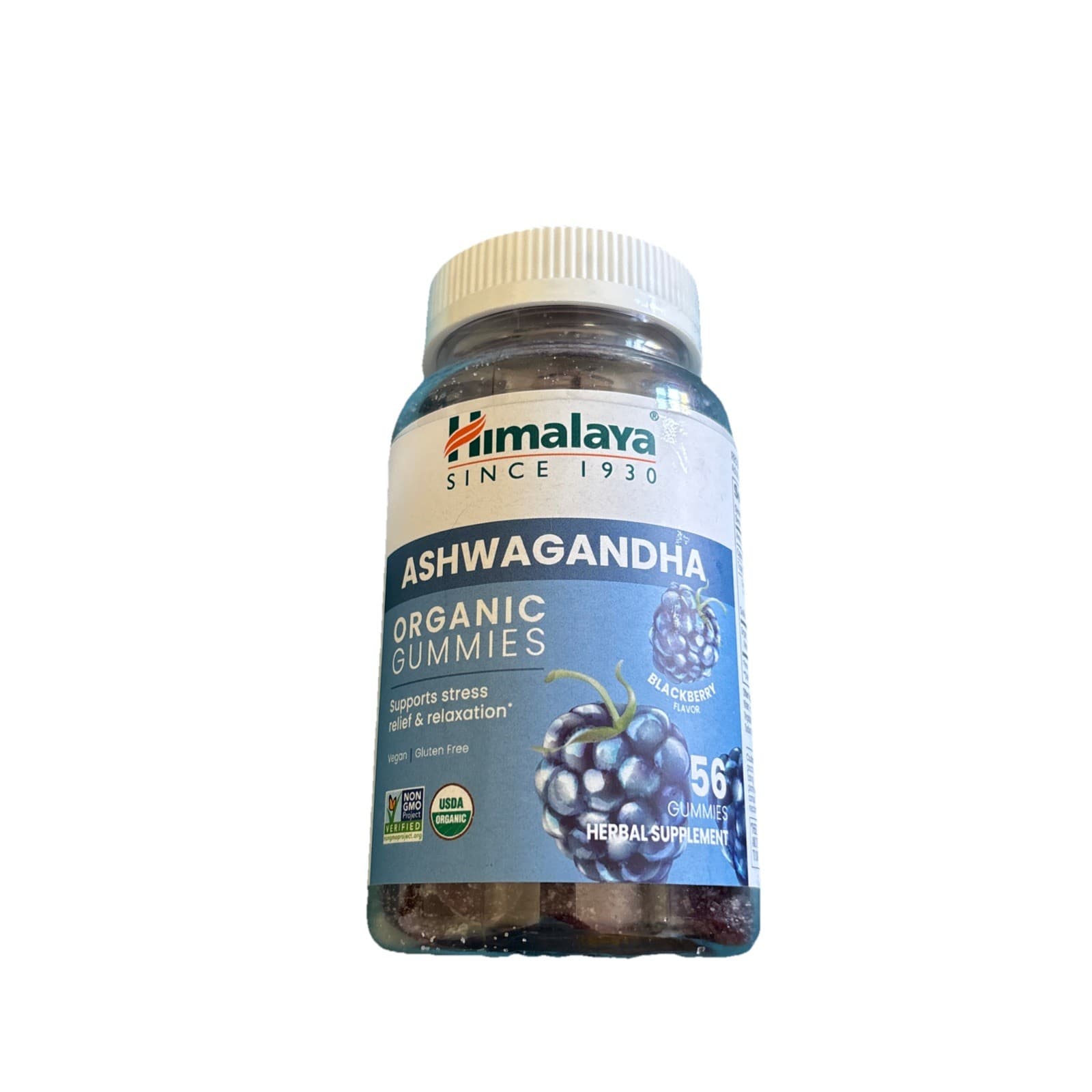 Organic Ashwagandha Gummies, Blackberry, 56 Gummies