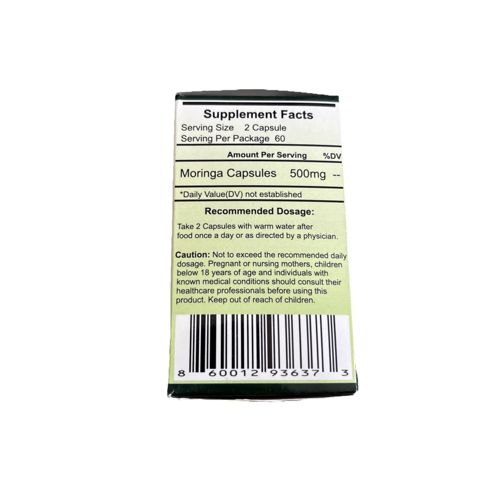 CoreTribe Organic Moringa Capsule Leaf Powder 100% Pure Energy Detox Immune 60ct - Thumbnail 3