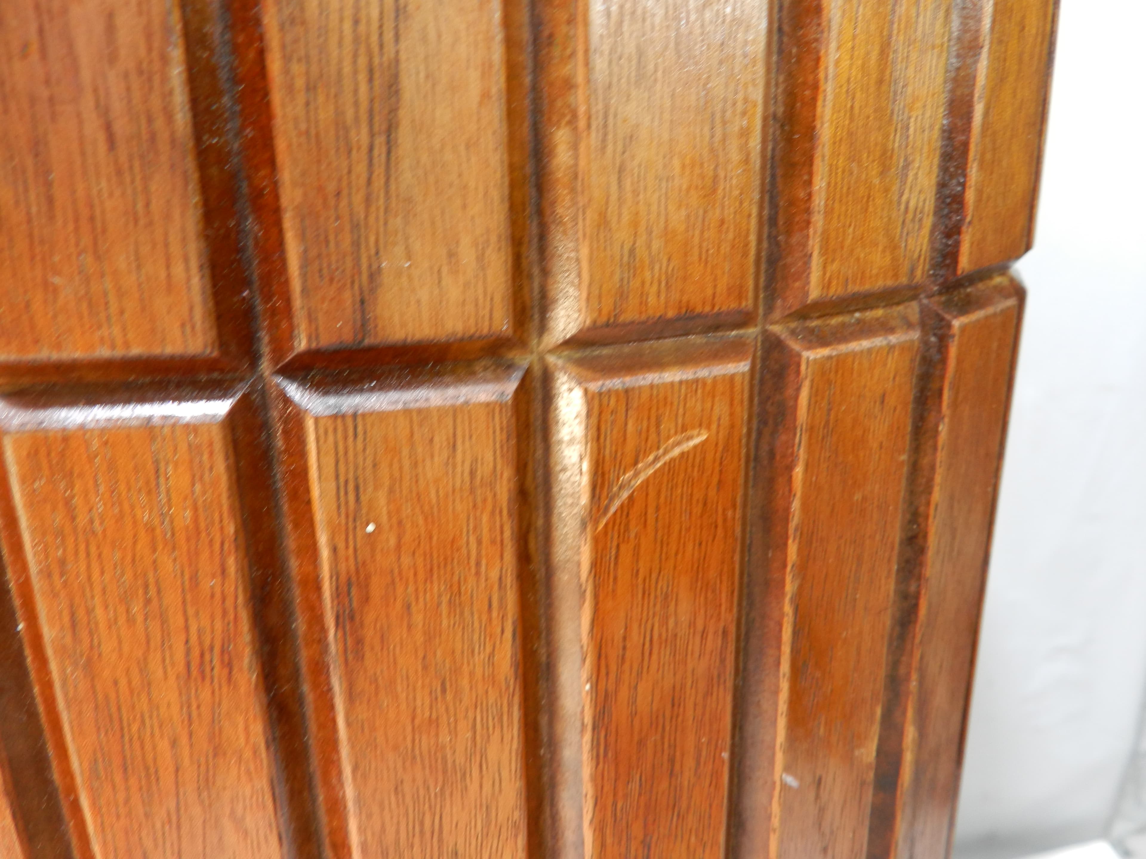 VTG 60s National Products MCM Walnut Wood/Metal Oval Trash Waste Can 12x10 P74K - Thumbnail 2