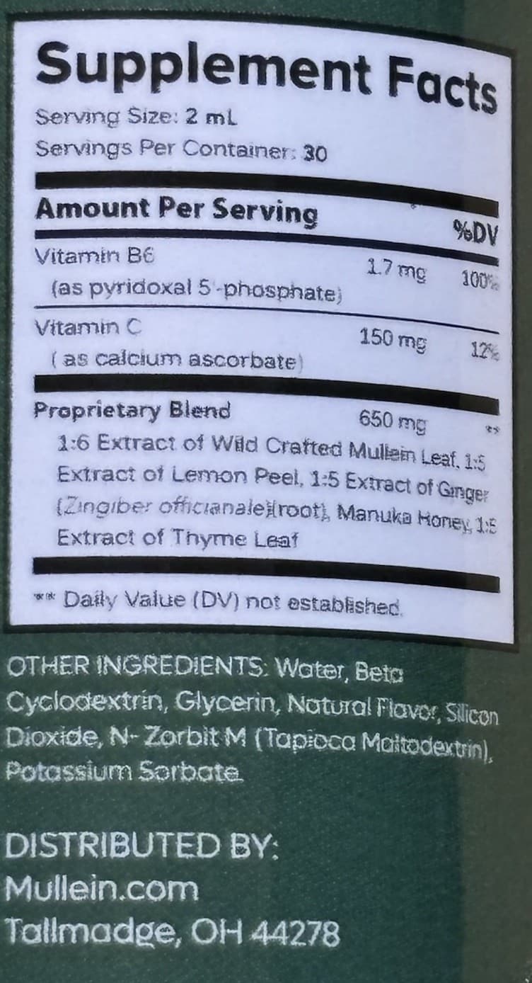 Mullein Herbal Tincture Respiratory Wellness 2 fl oz (60 mL) - Thumbnail 2