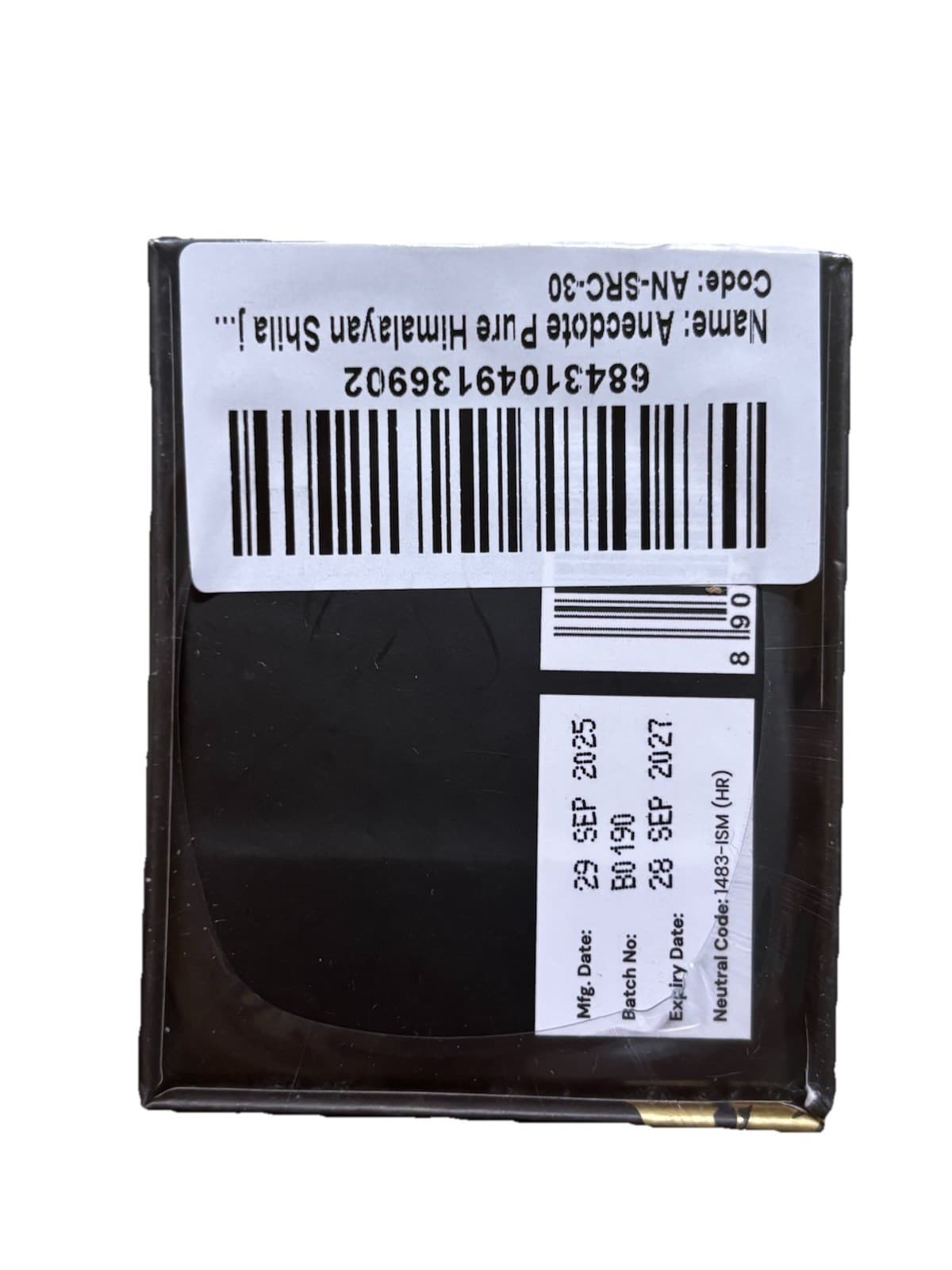 Anecdote Himalayan Shilajit Resin 500mg 30 Sachets Dietary Supplement Vegan - Thumbnail 3