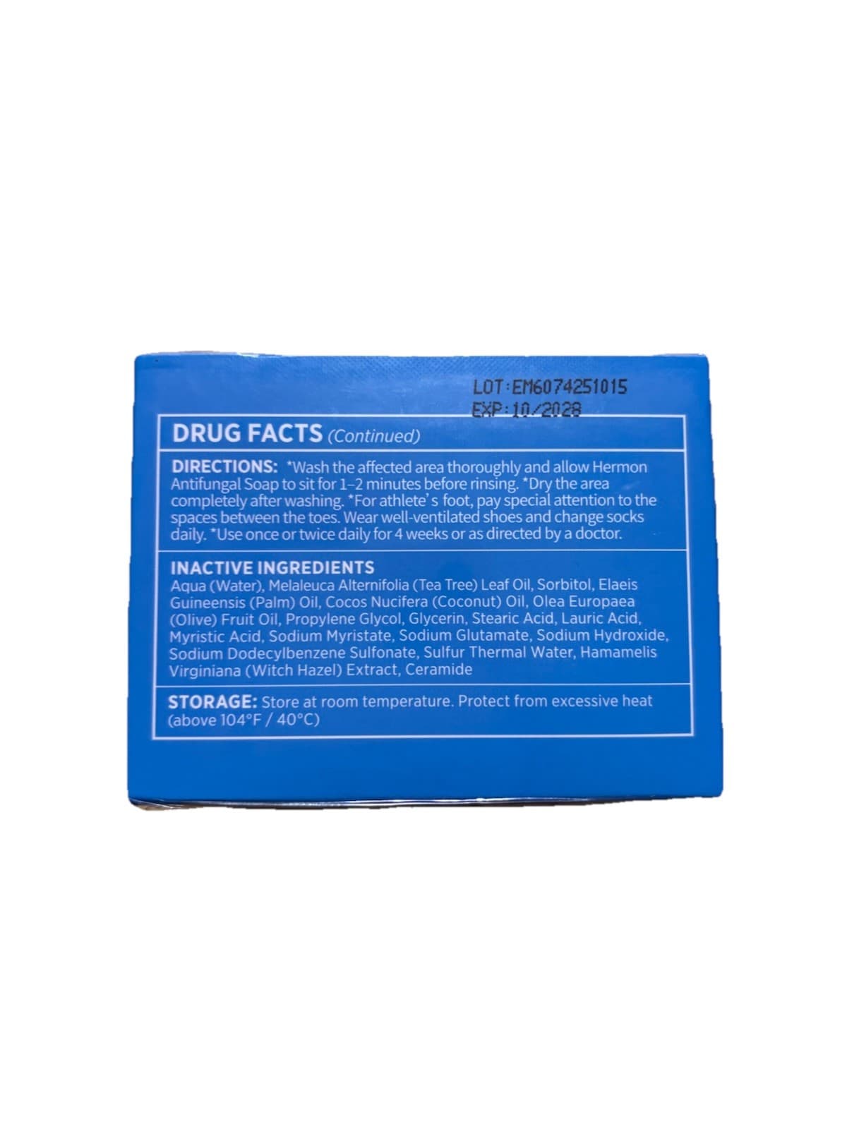 Hermon Antifungal Moisturizing Soap Tolnaftate 1% Tea Tree Oil 8 oz - Thumbnail 3