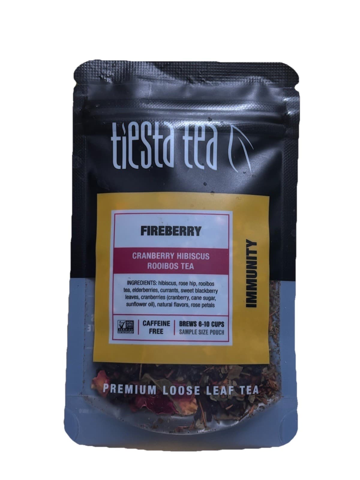 Tiesta Tea Fireberry Cranberry Hibiscus Rooibos Loose Leaf Caffeine Free