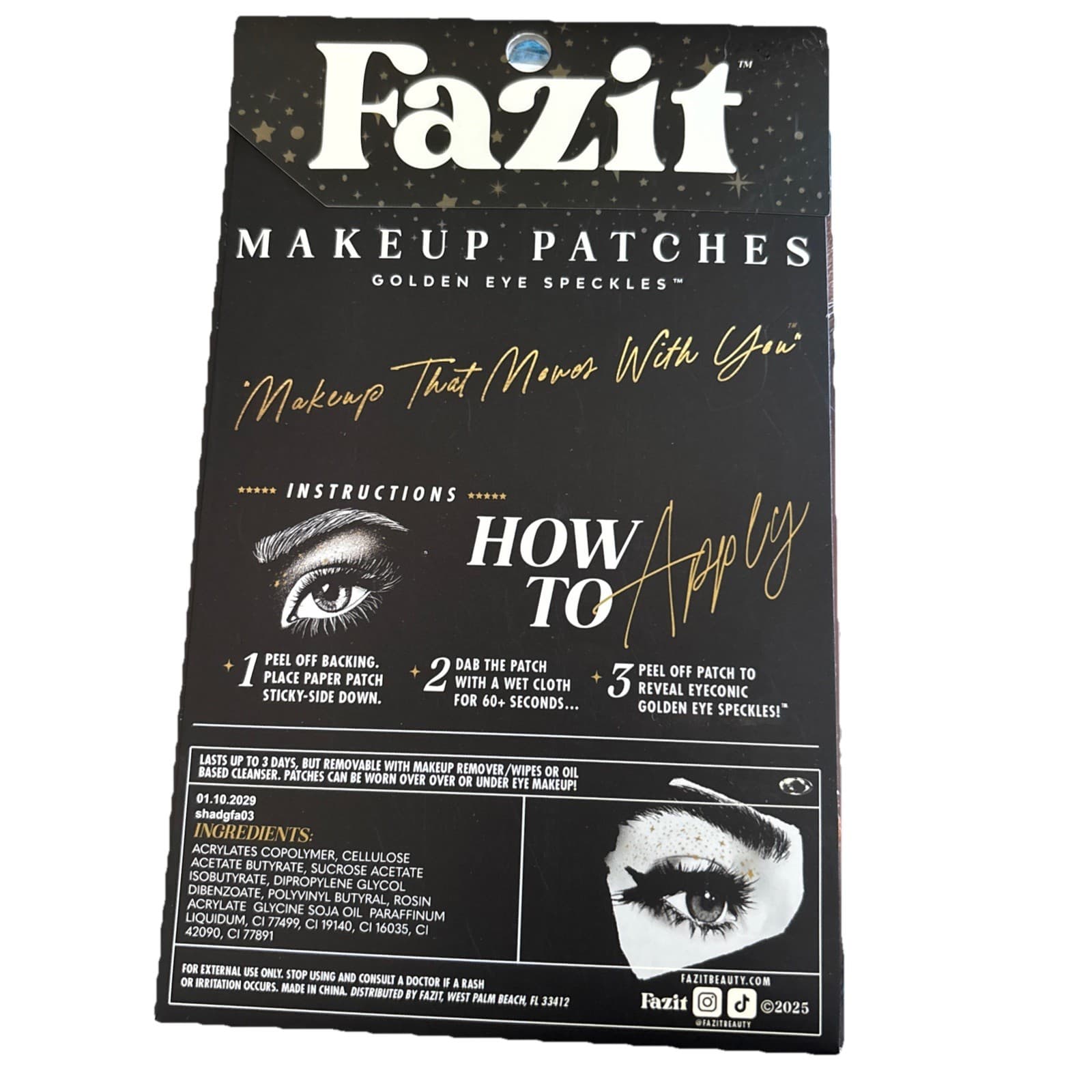 Fazit Gold Eyeshadow Makeup Patches in Golden Eye Speckles - Thumbnail 2