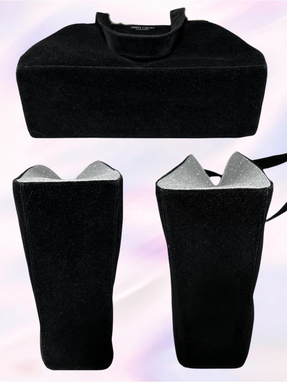 Jimmy Choo Black & Silver Glitter Tote - Thumbnail 13