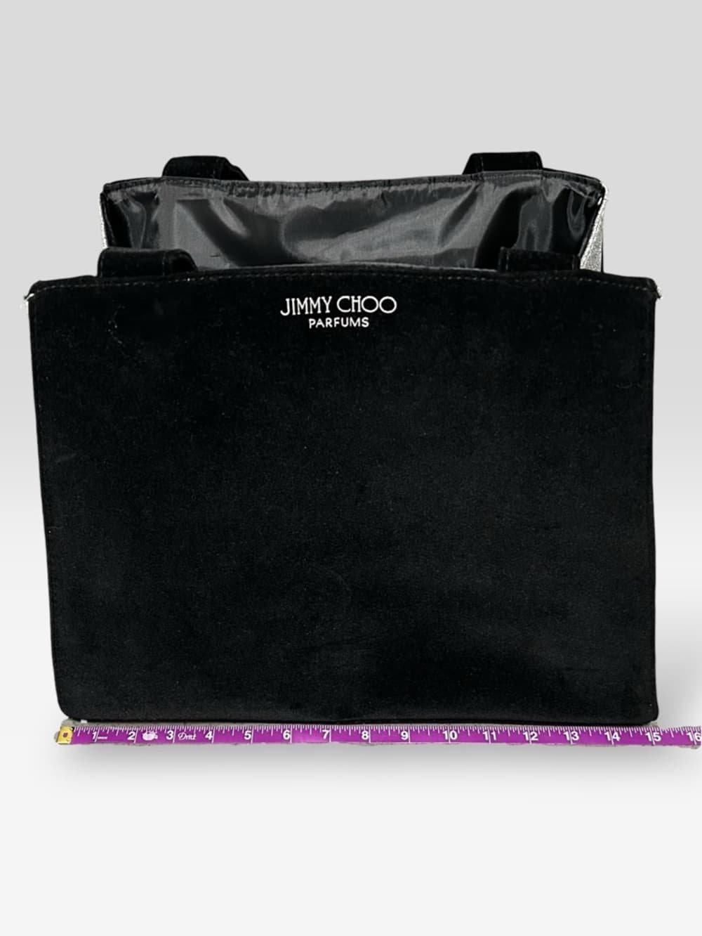 Jimmy Choo Black & Silver Glitter Tote - Thumbnail 10