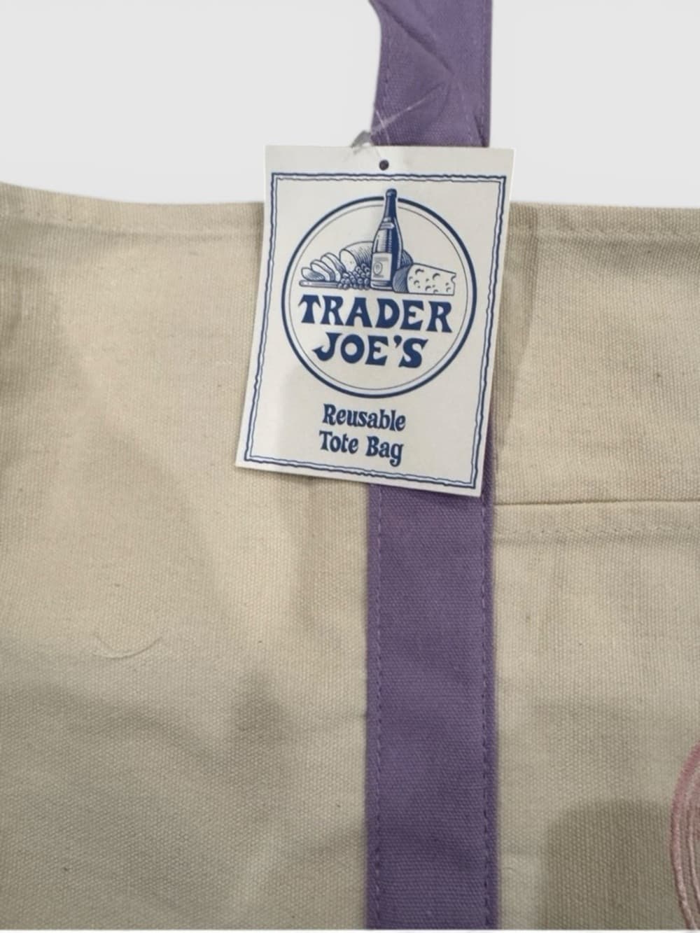 Trader Joe’s Easter Large Canvas Bag - Lavender - Thumbnail 4