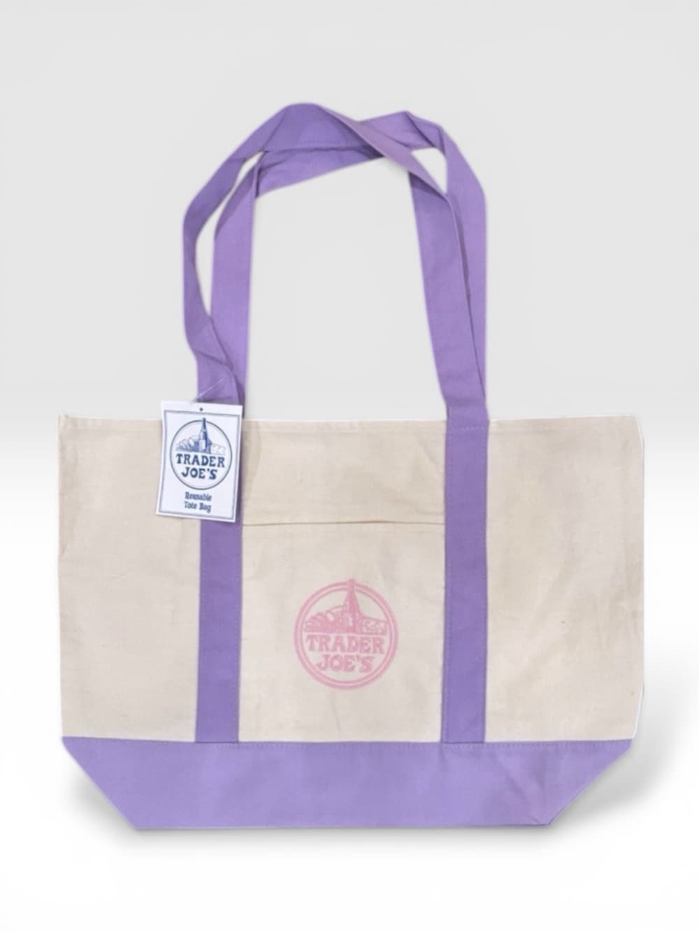 Trader Joe’s Easter Large Canvas Bag - Lavender