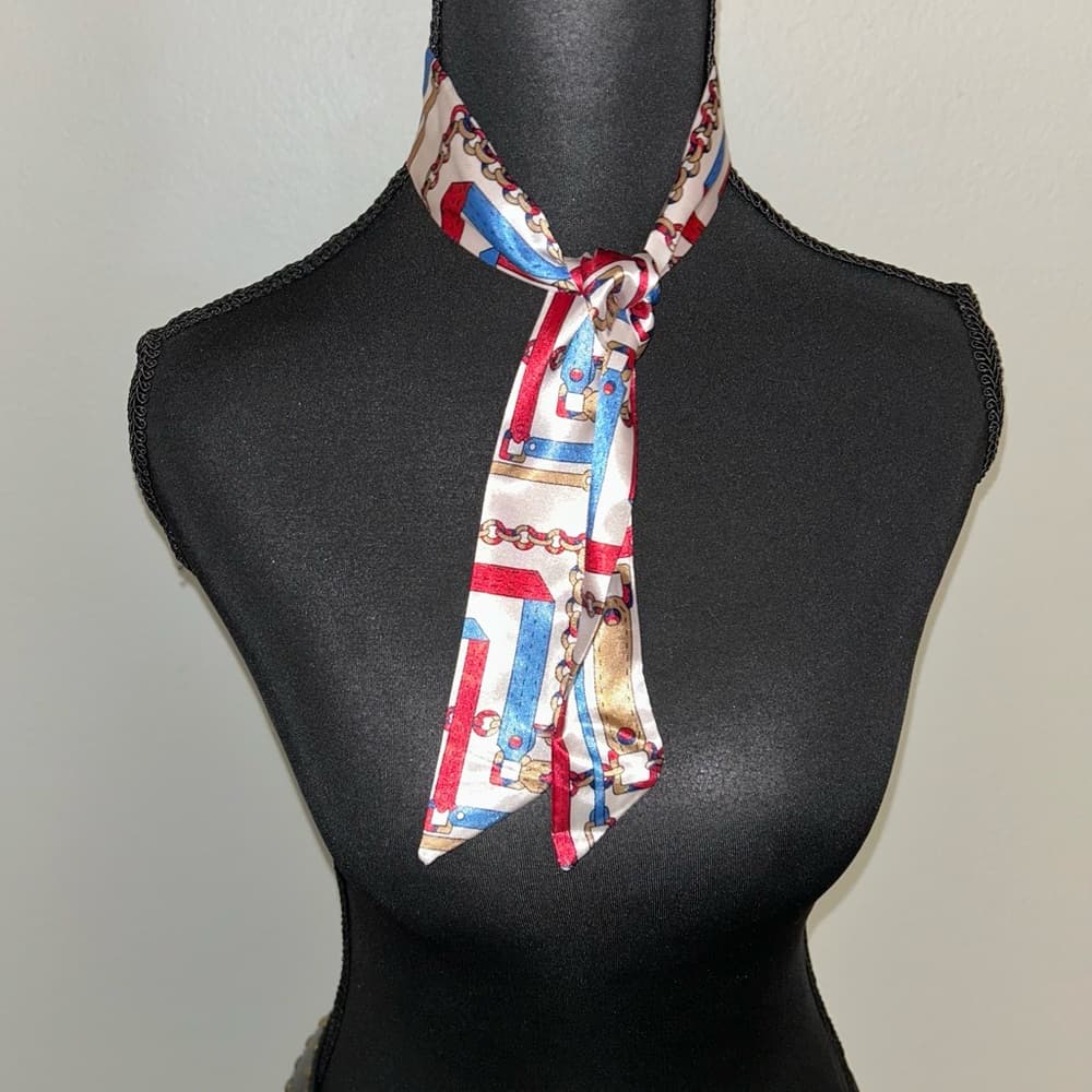 Unbranded Fashion Geometric Silk Scarf NWOT - Thumbnail 5