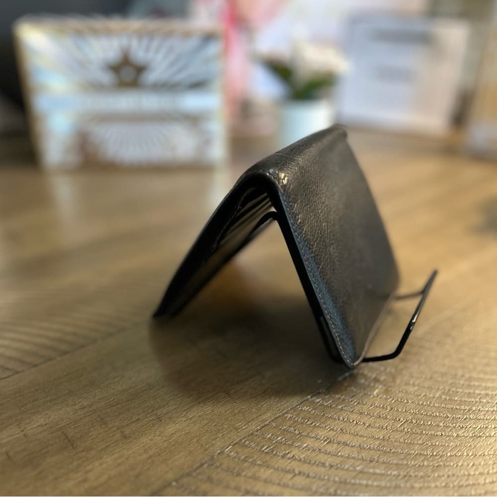Dunhill Black Leather Bifold Wallet - Thumbnail 10