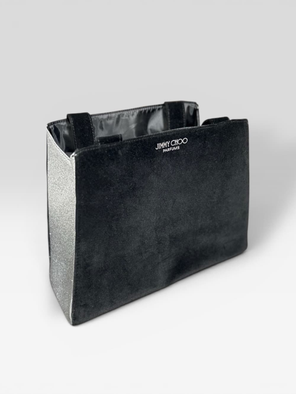 Jimmy Choo Black & Silver Glitter Tote