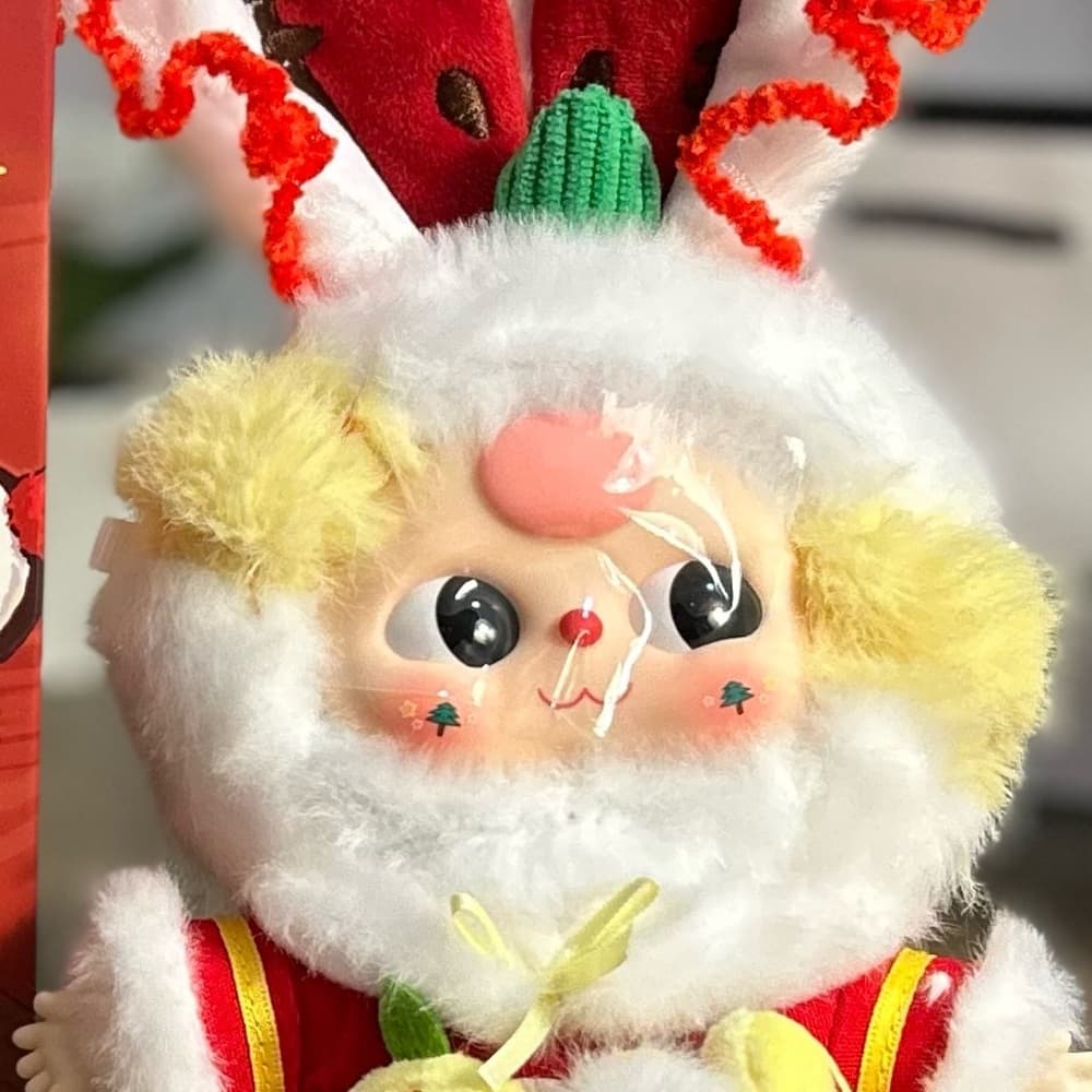 Baby Three Christmas Plush - Berry Plush Bunny (moveable eyes) - Thumbnail 2