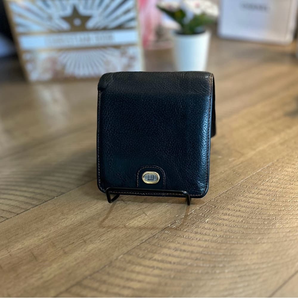 Dunhill Black Leather Bifold Wallet - Thumbnail 3