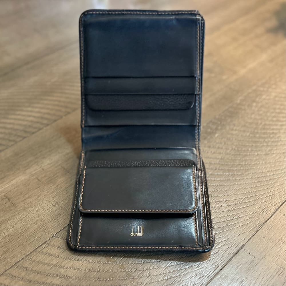 Dunhill Black Leather Bifold Wallet - Thumbnail 5