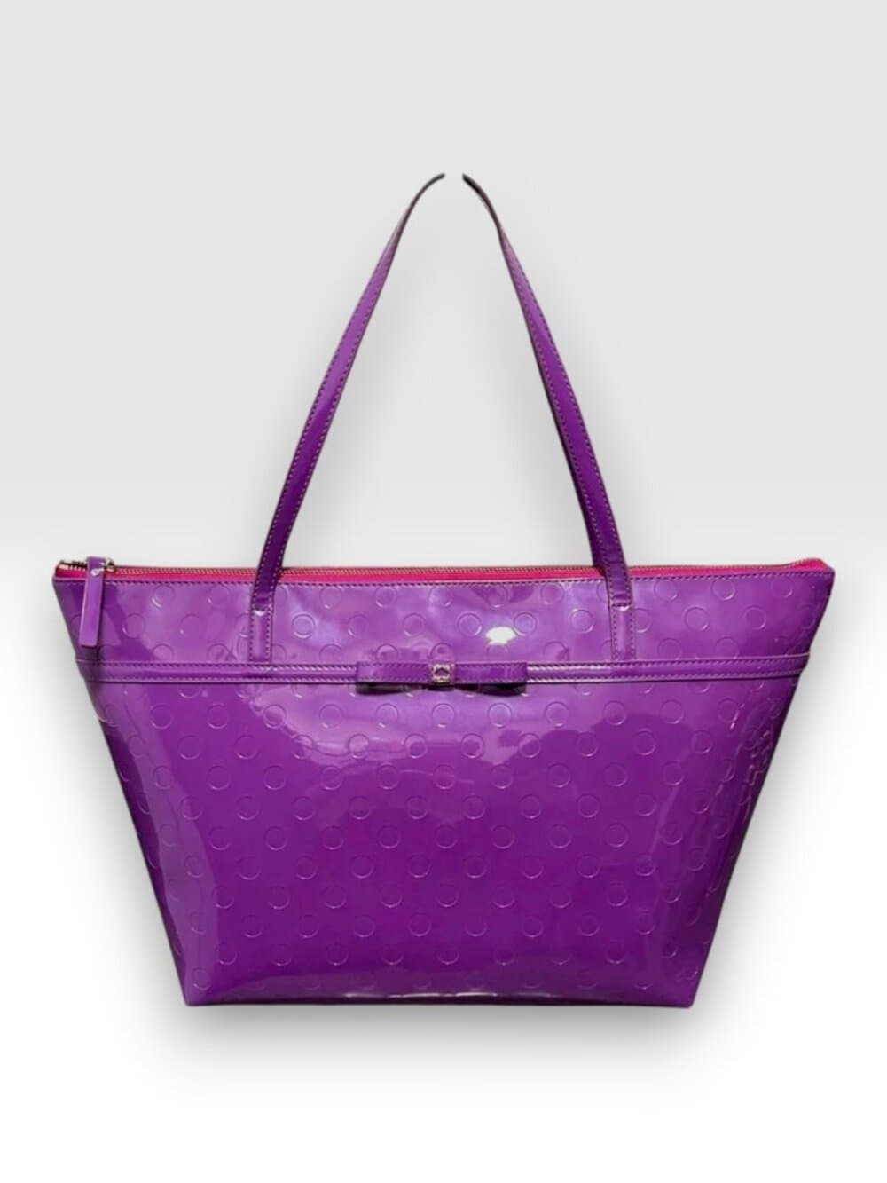 Kate Spade Purple Tote (Vinyl) - Thumbnail 2