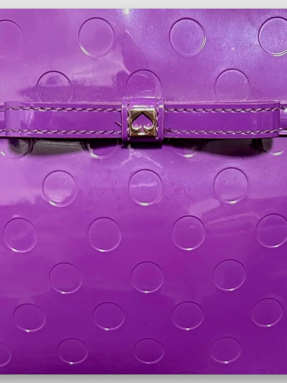 Kate Spade Purple Tote (Vinyl) - Thumbnail 3