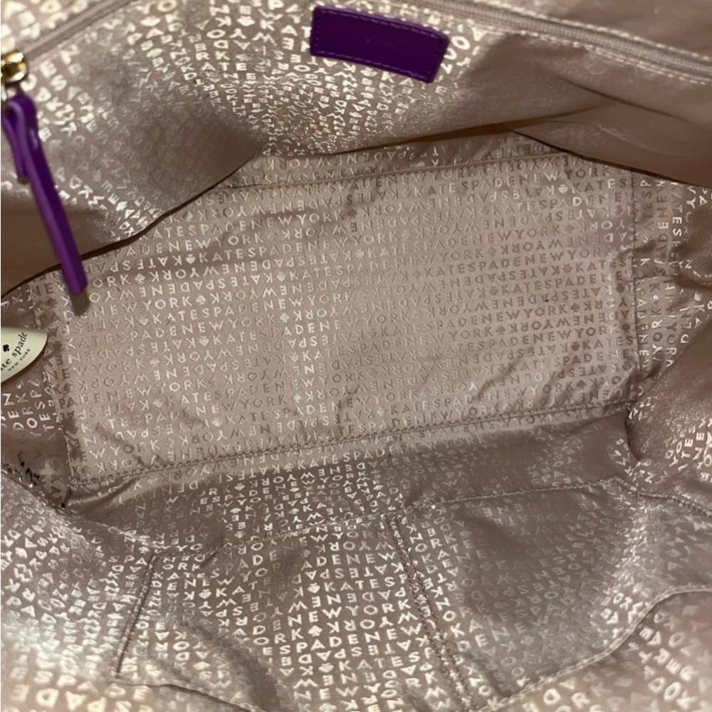 Kate Spade Purple Tote (Vinyl) - Thumbnail 13