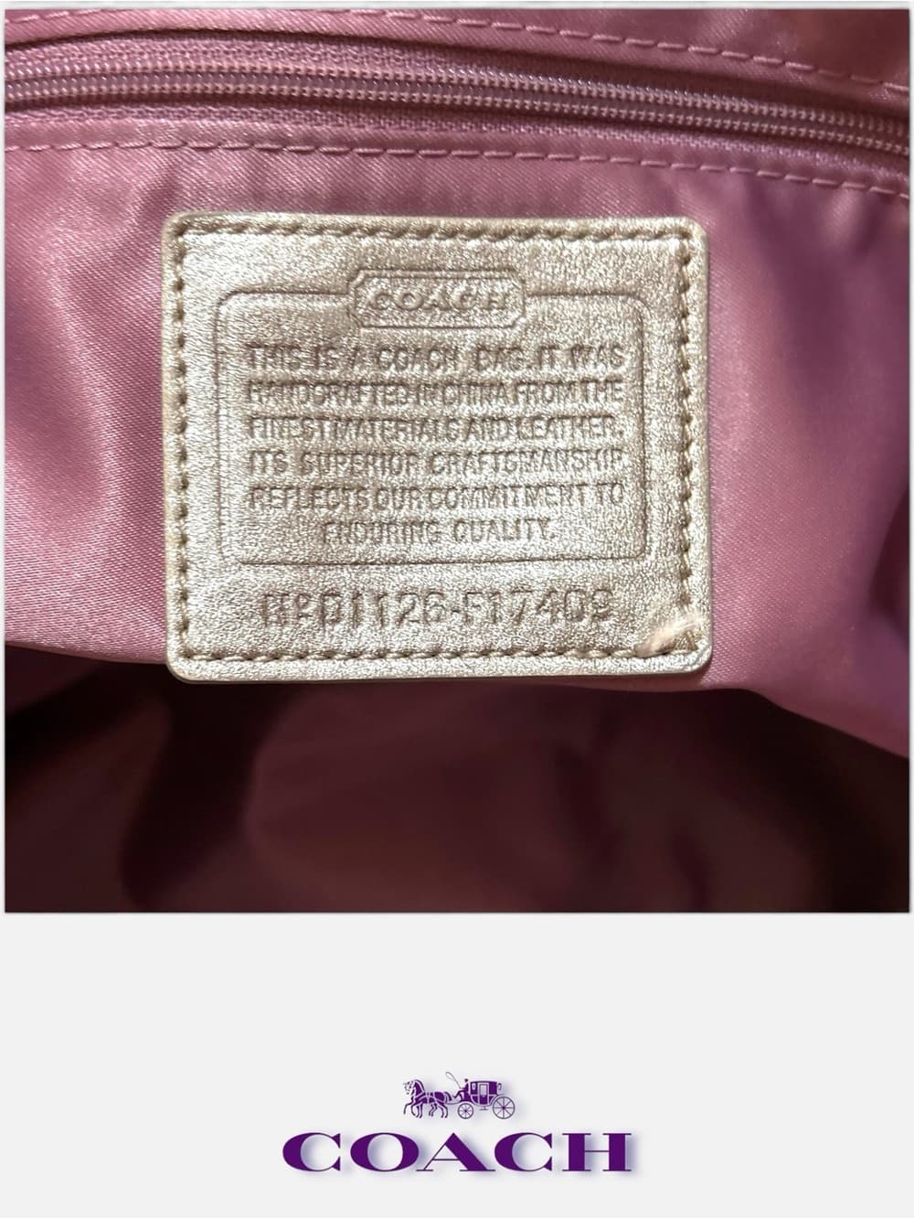 Coach 2-way Silver & Purple Shoulder Bag - Thumbnail 6