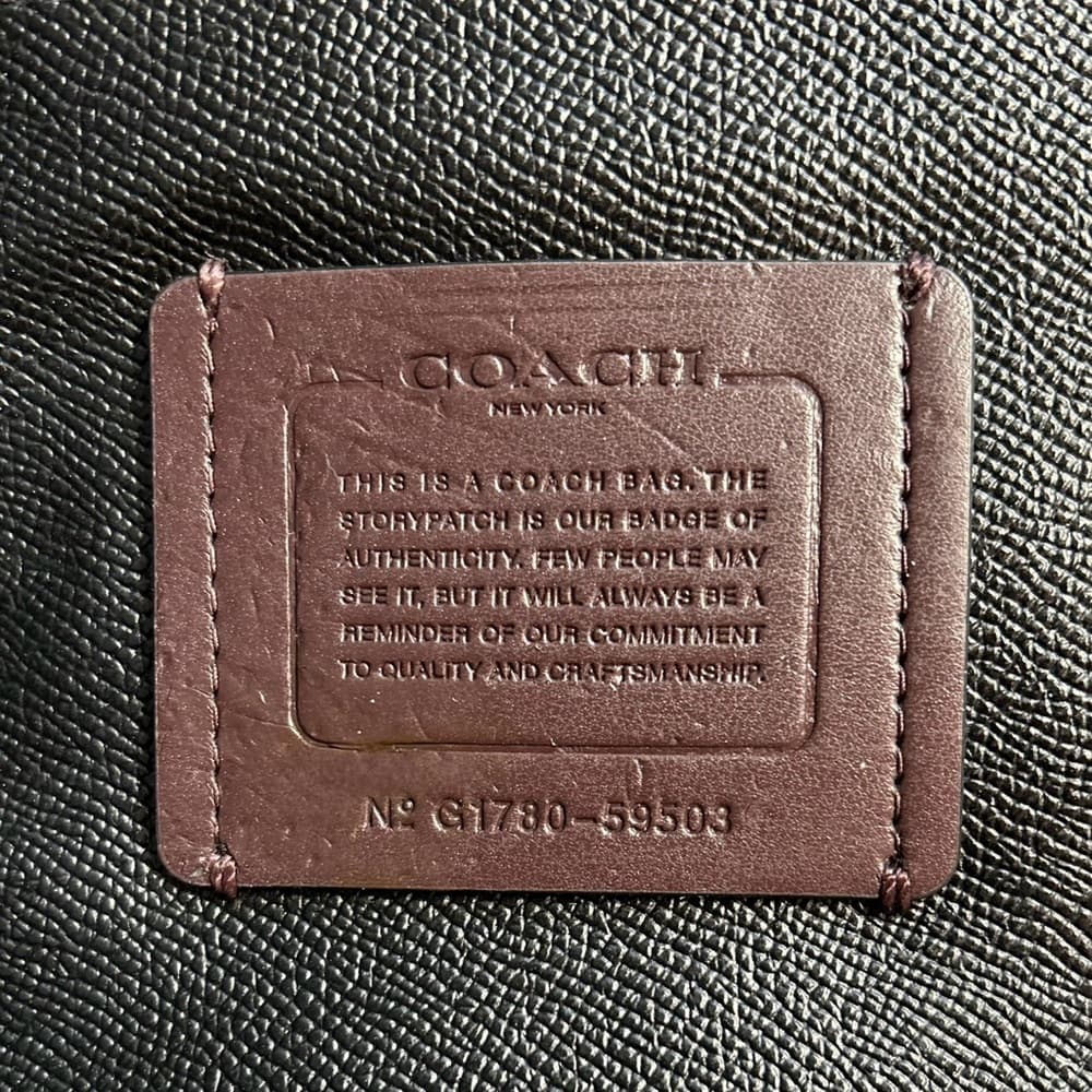 Coach Black and Brown Leather Wristlet - Thumbnail 2